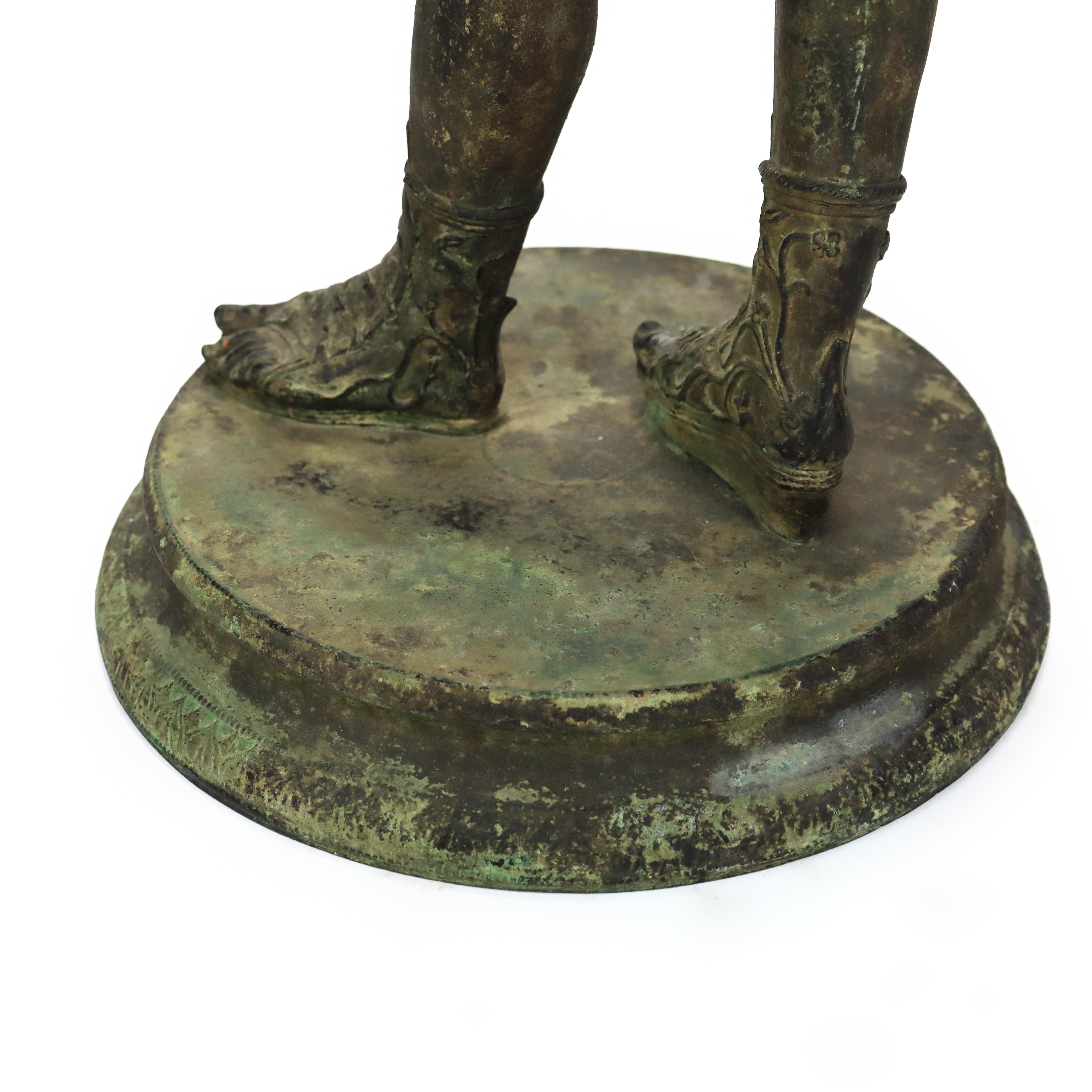 Antique Roman Grand Tour Bronze Sculpture “Narcissus” 19thC For Sale 9