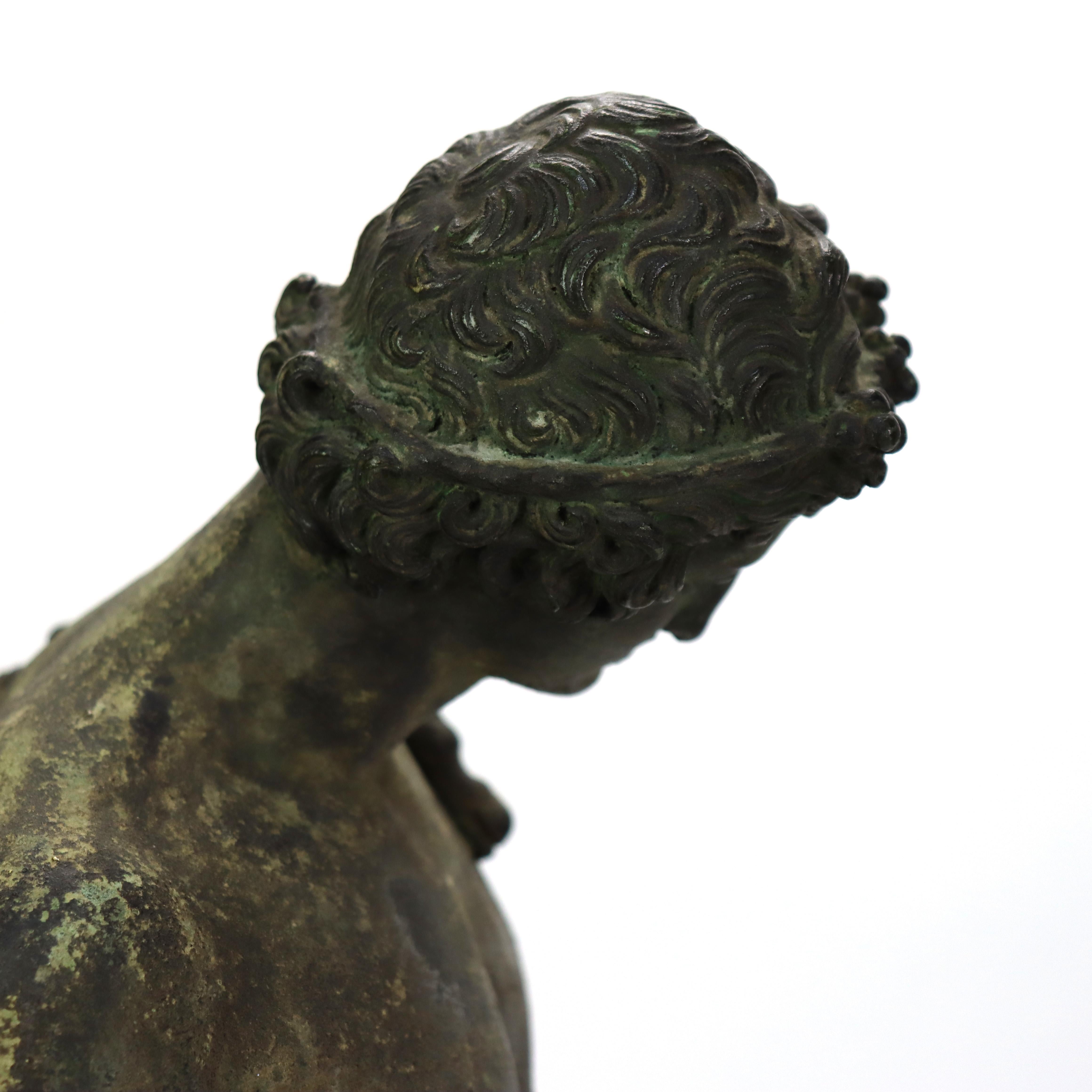 Antique Roman Grand Tour Bronze Sculpture “Narcissus” 19thC For Sale 13