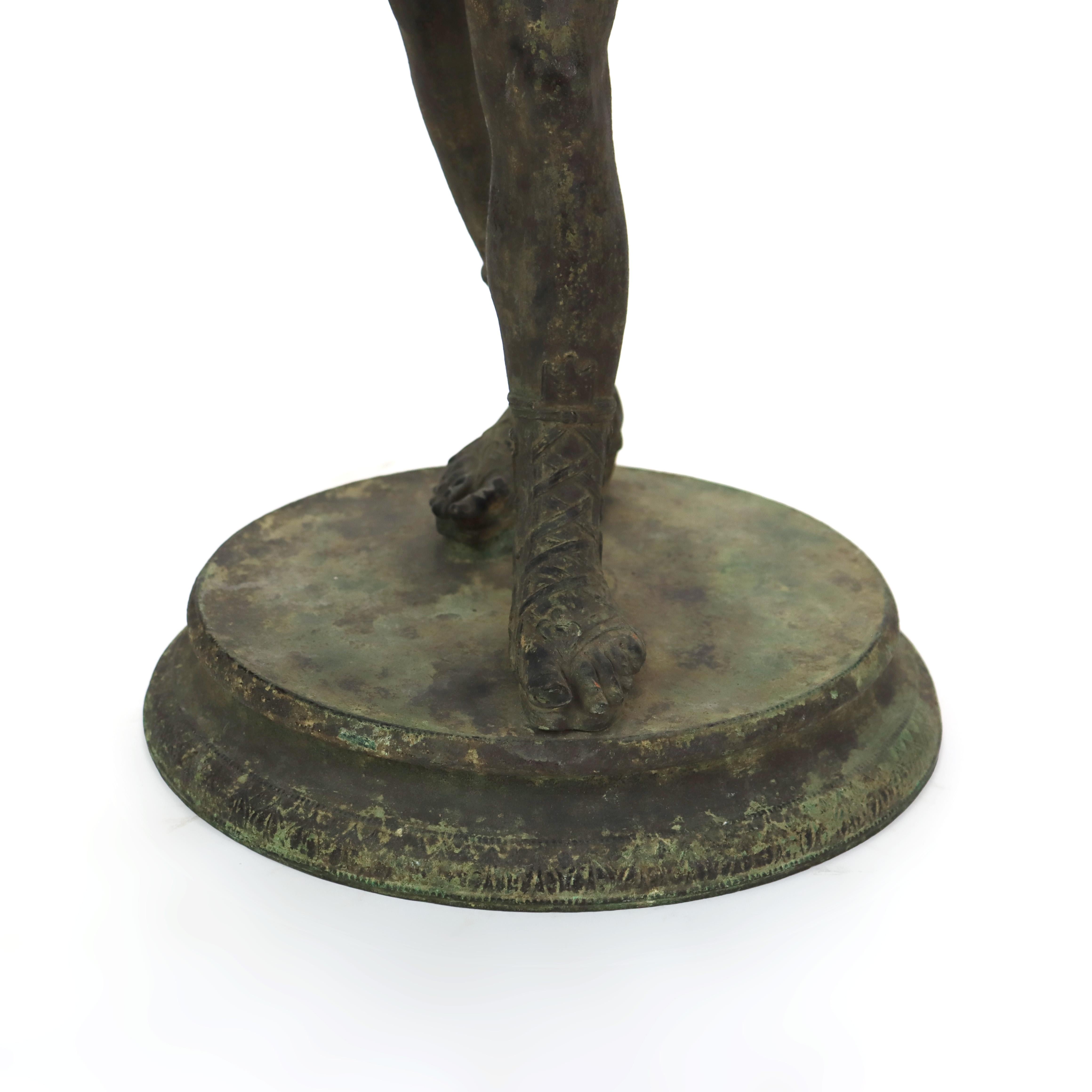 ***Reduced In-House Delivery Rates - Click on “Ask Seller” to Request a Quote***
Antique Roman Grand Tour Bronze Sculpture “Narcissus” 19thC.     
24 1/2
