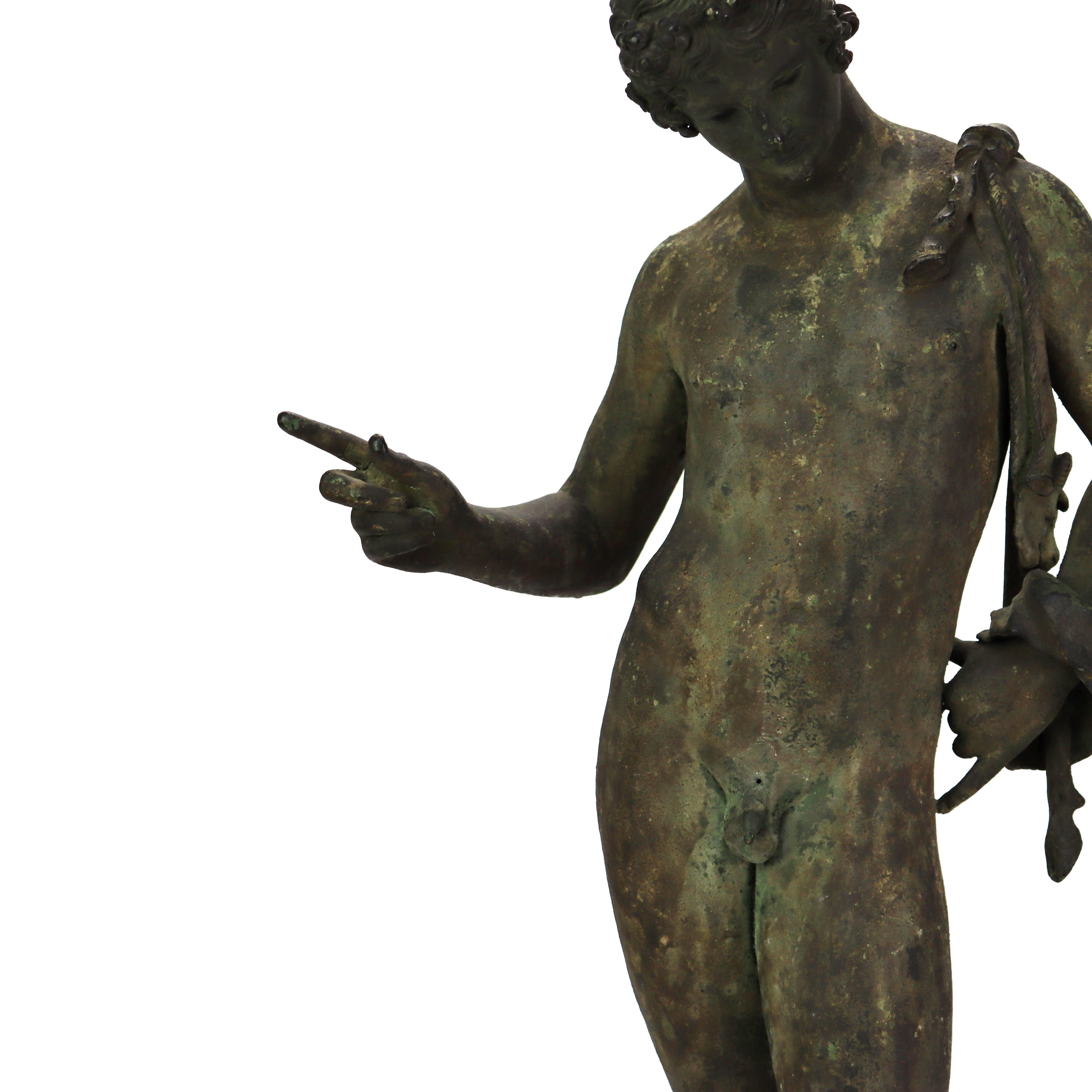 Antique Roman Grand Tour Bronze Sculpture “Narcissus” 19thC For Sale 2