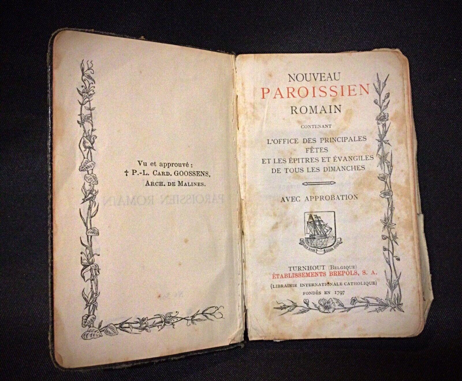Antique Roman Missal book - Contains Offices for Major Feasts 1790s - 2Y11 In Good Condition In Bordeaux, FR