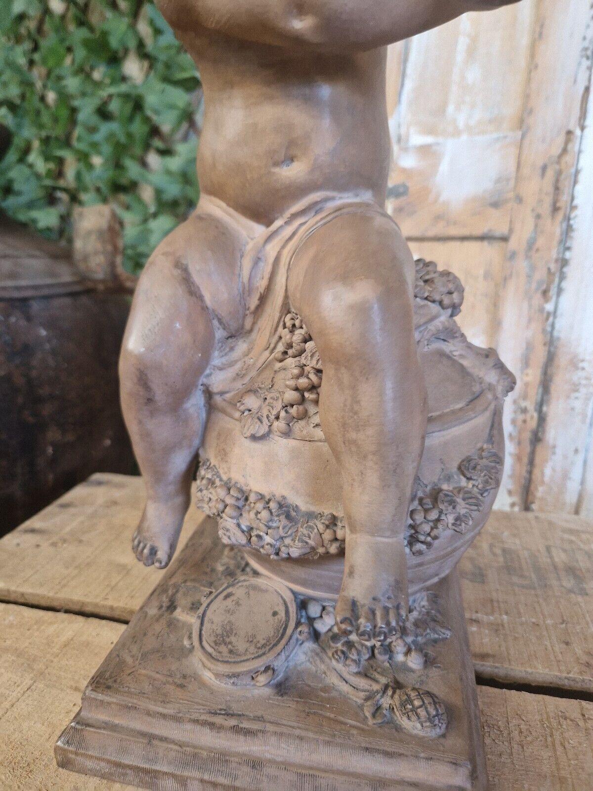 Antique Roman Sculpture Bacchus Signed 19th Century French In Good Condition For Sale In Buxton, GB