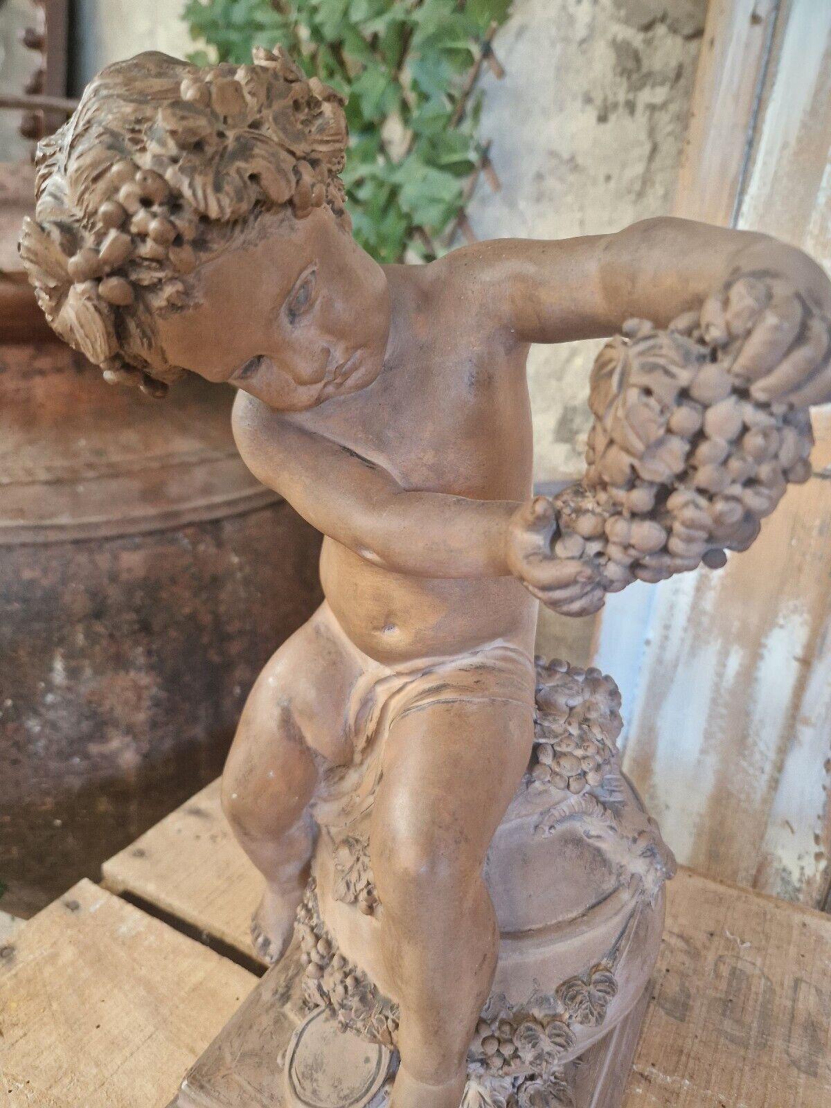 Antique Roman Sculpture Bacchus Signed 19th Century French 1