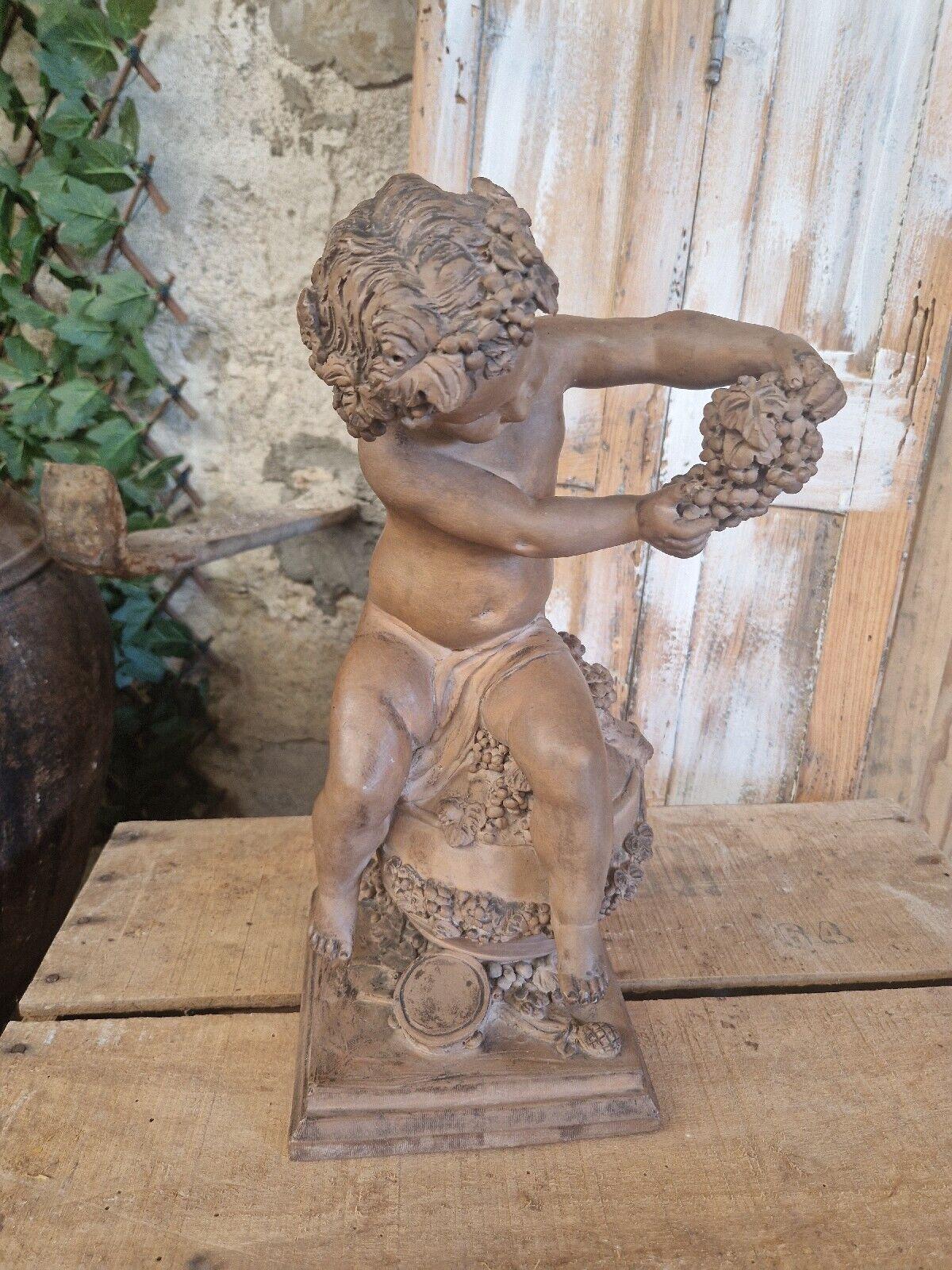 Antique Roman Sculpture Bacchus Signed 19th Century French 2