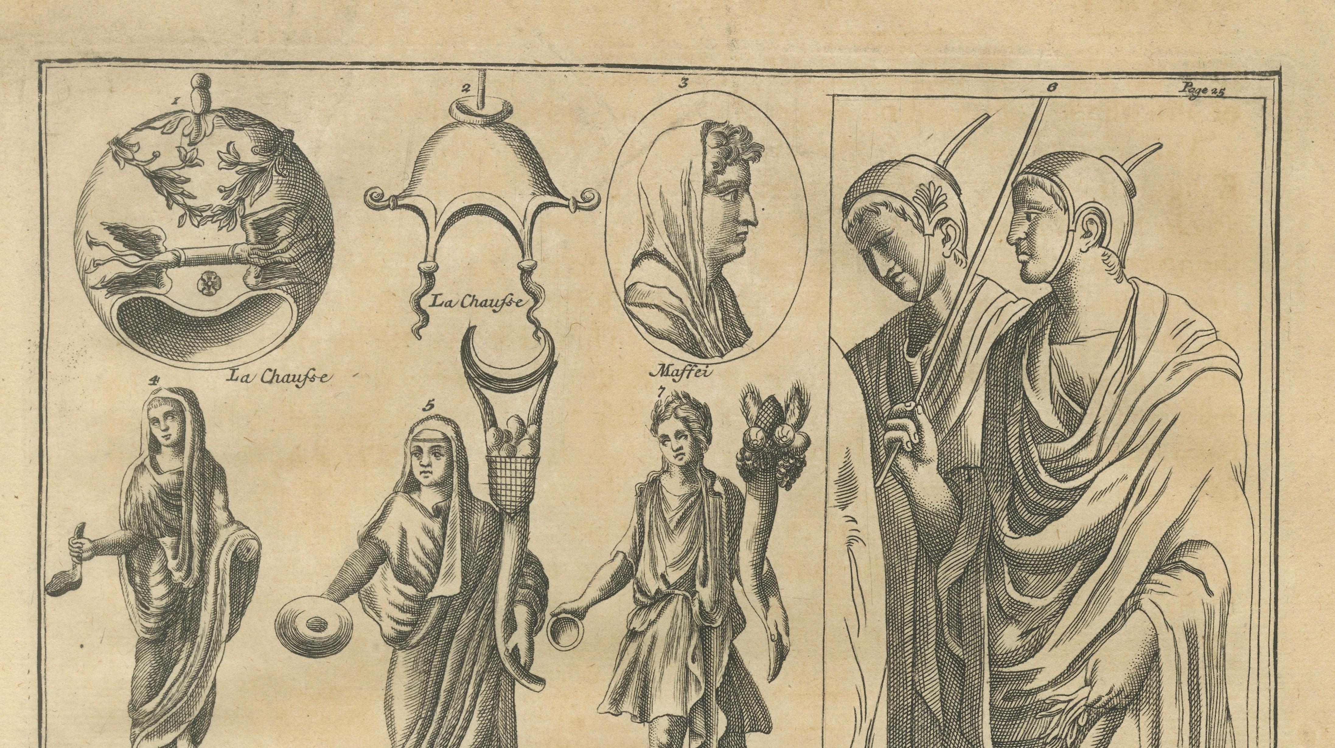 Antique Roman Sculpture Engravings, Set of 3 – Montfaucon, 1721