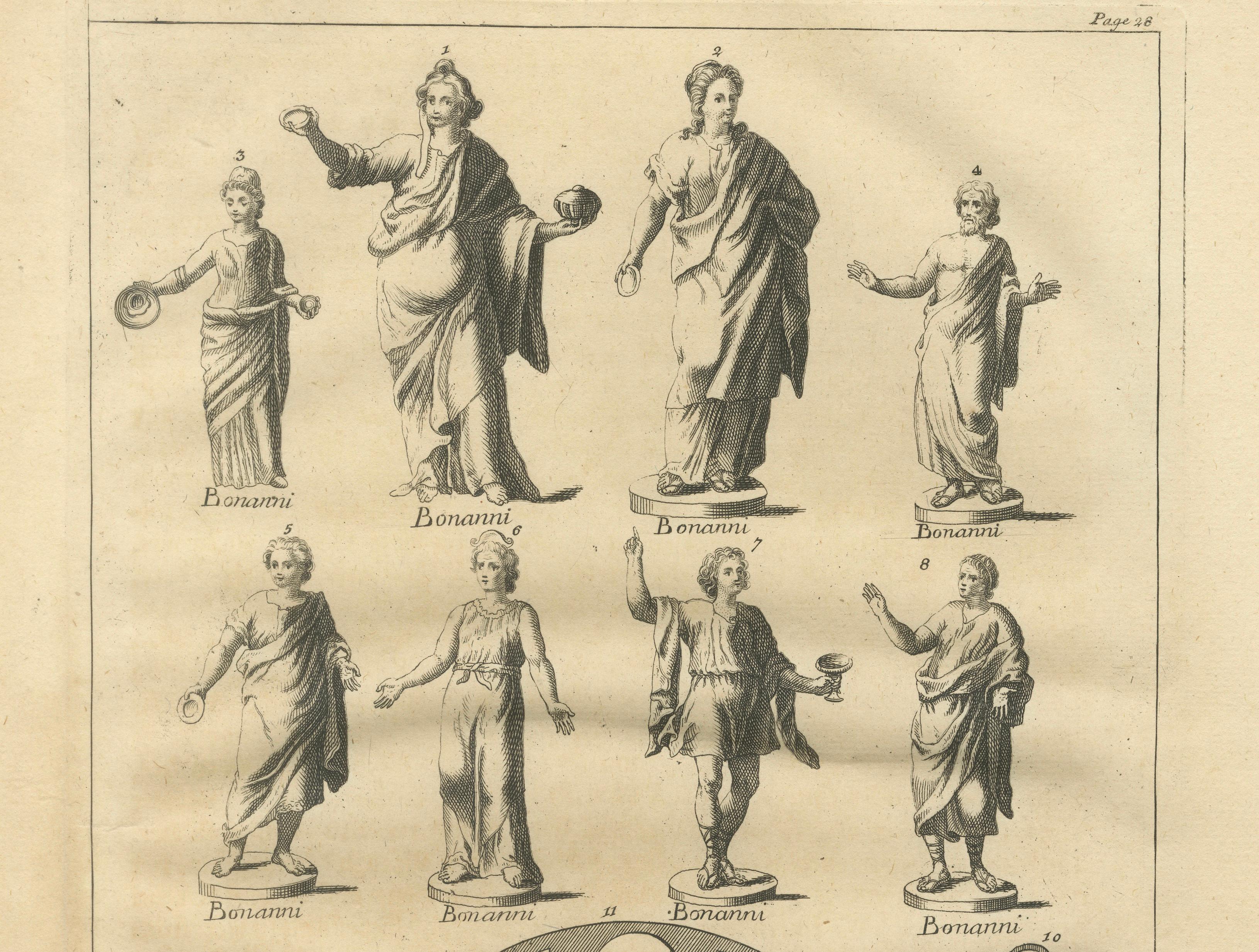 Antique Roman Sculpture Engravings, Set of 3 – Montfaucon, 1721