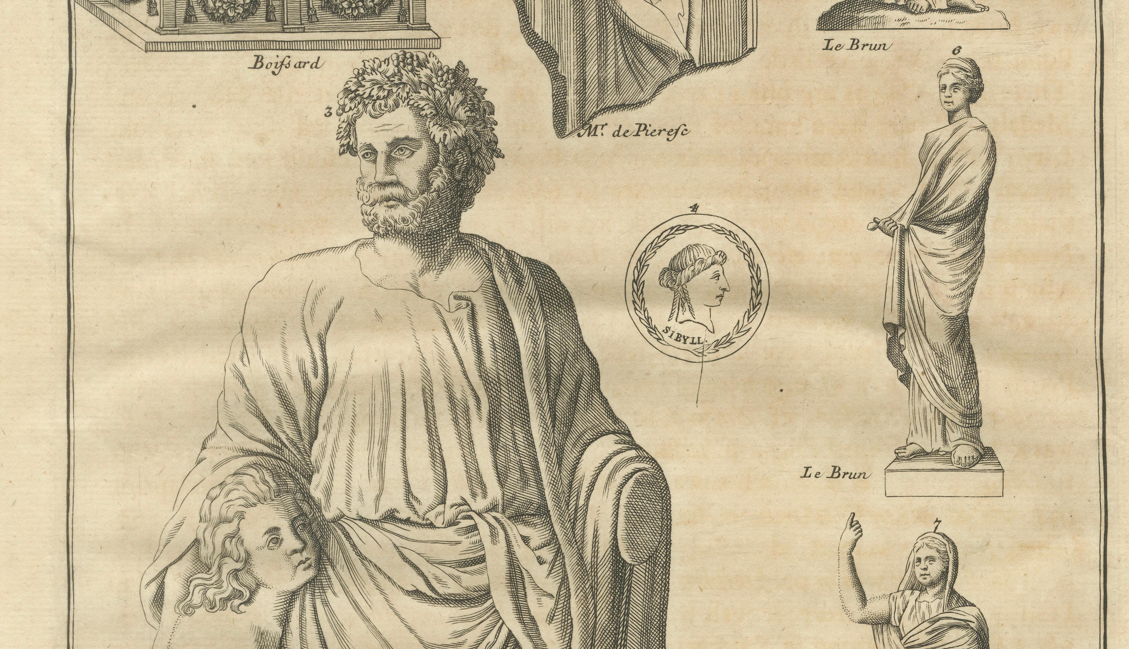 Antique Roman Sculpture Engravings, Set of 3 – Montfaucon, 1721