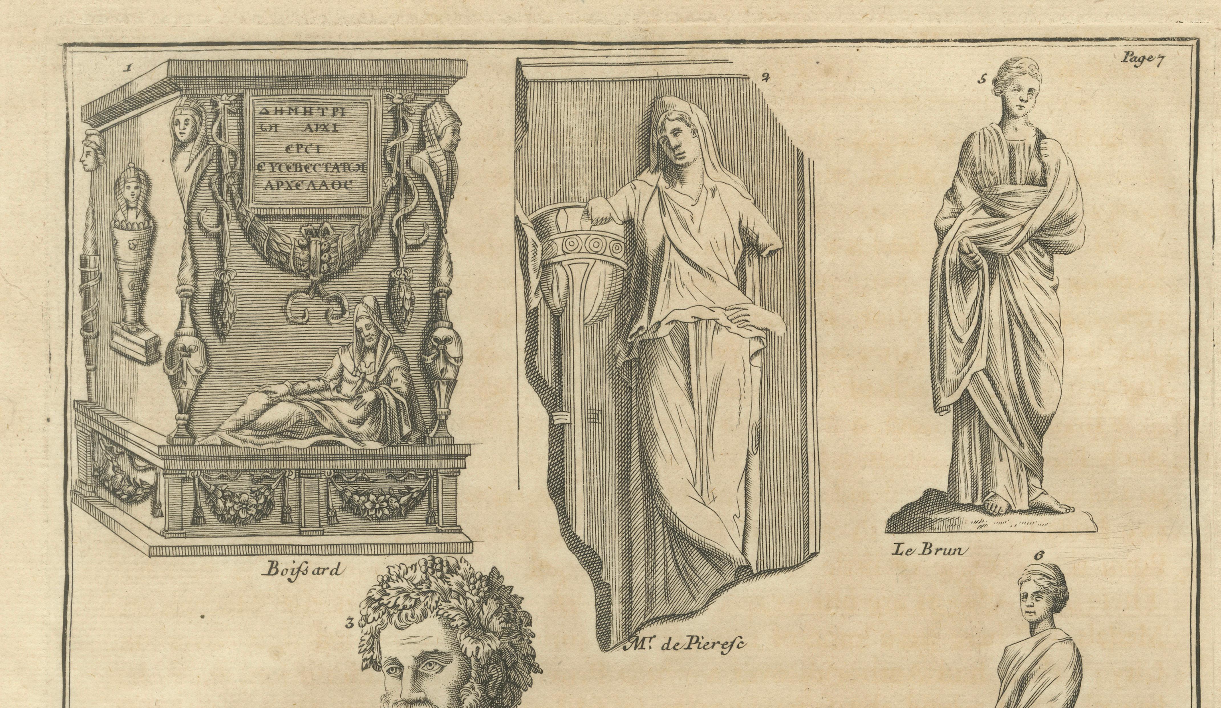 Antique Roman Sculpture Engravings, Set of 3 – Montfaucon, 1721