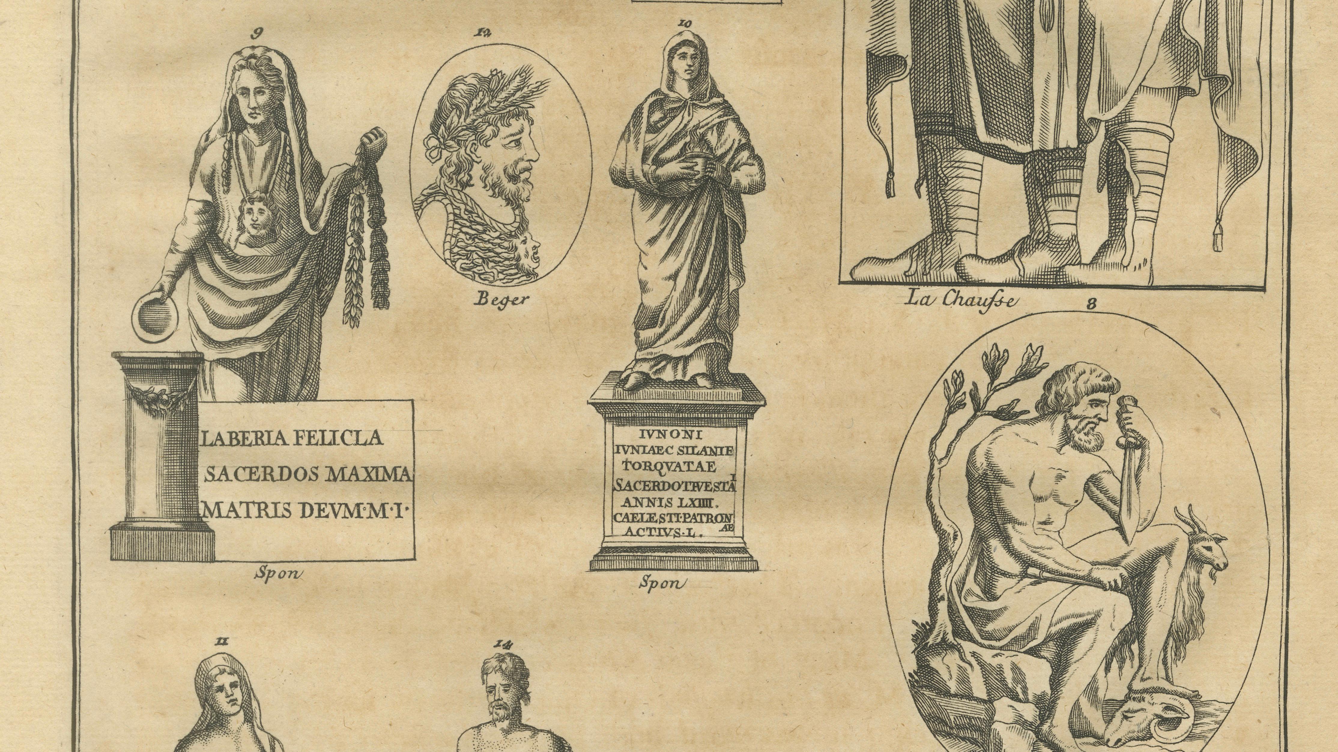 Antique Roman Sculpture Engravings, Set of 3 – Montfaucon, 1721