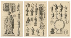 Antique Roman Sculpture Engravings, Set of 3 – Montfaucon, 1721