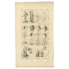 Antique Roman Sculpture
Medals Plate – Montfaucon, Antiquity Explained, 1721