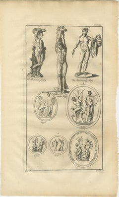 Antique Roman Statues & Medals Plate – Montfaucon, Antiquity Explained, 1721
