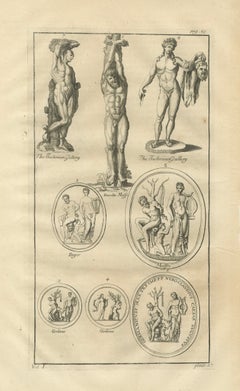 Antique Roman Statues 
Medals Plate – Montfaucon, Antiquity Explained, 1721