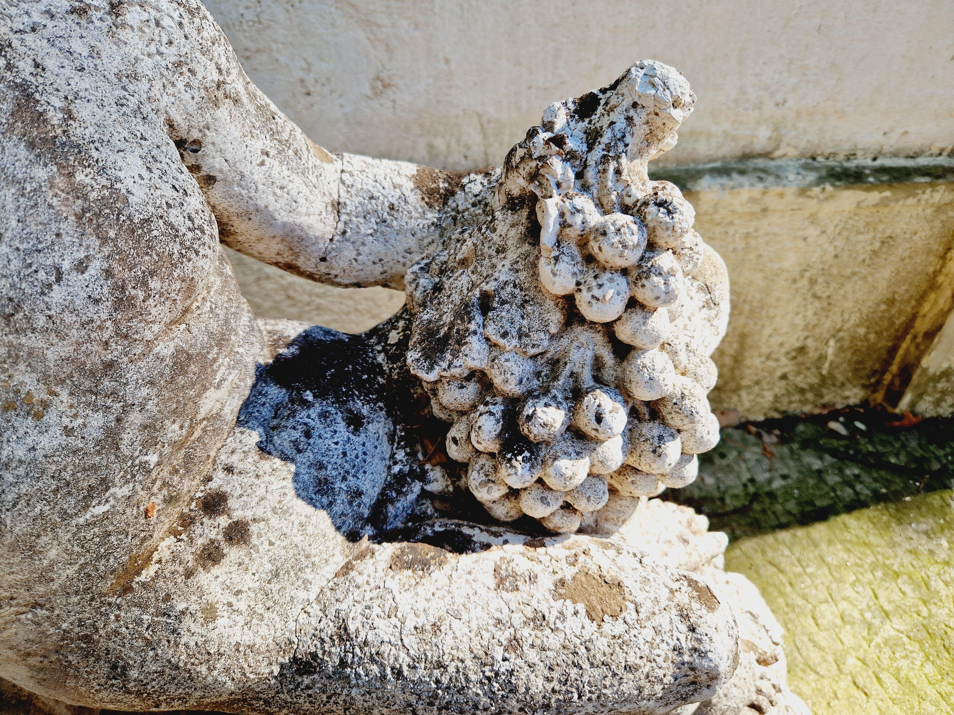 Antique Roman Stone Garden Statue Large Life Size Bacchus Sculpture 2