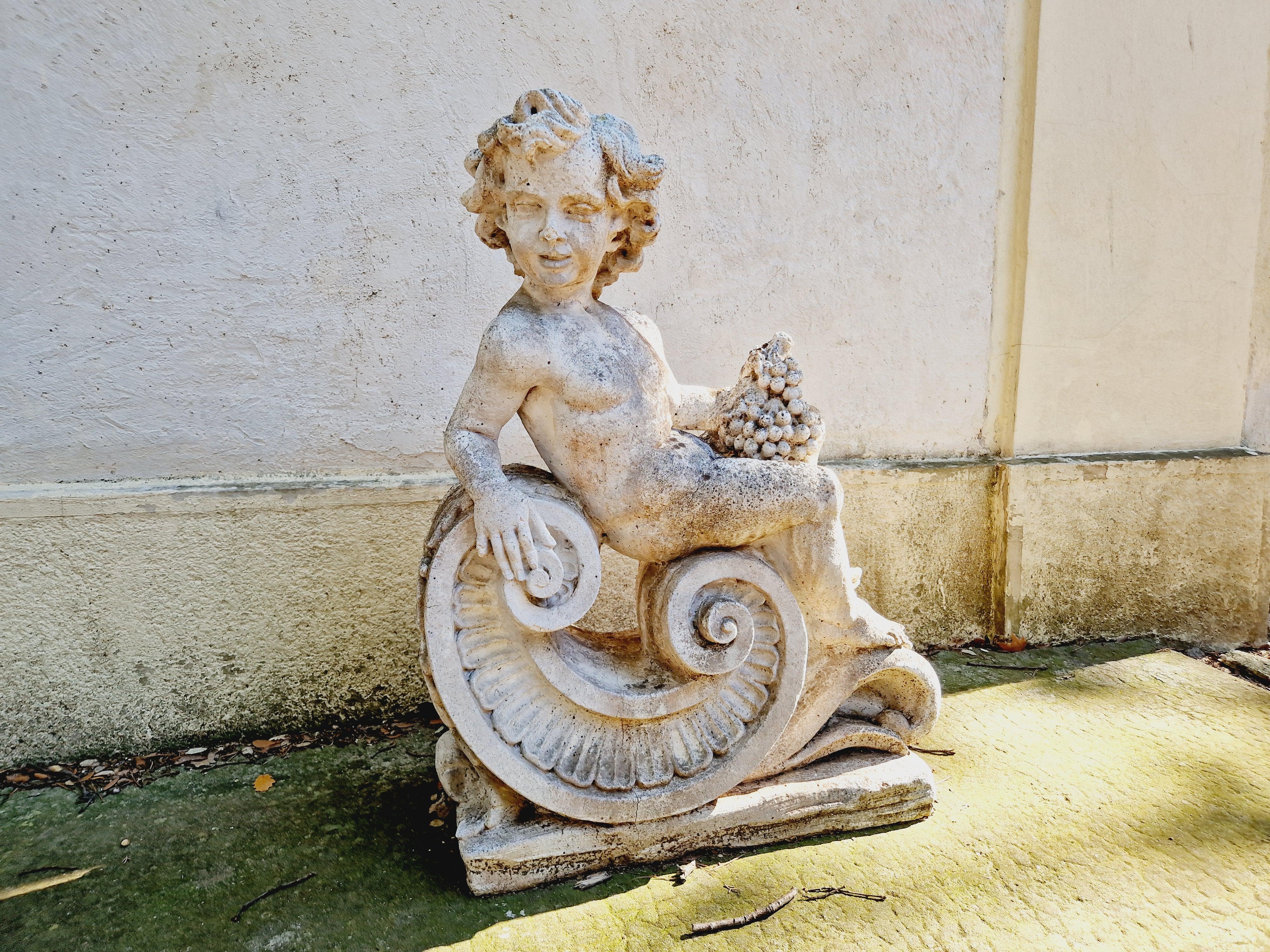 Antique Roman Stone Garden Statue Large Life Size Bacchus Sculpture 3