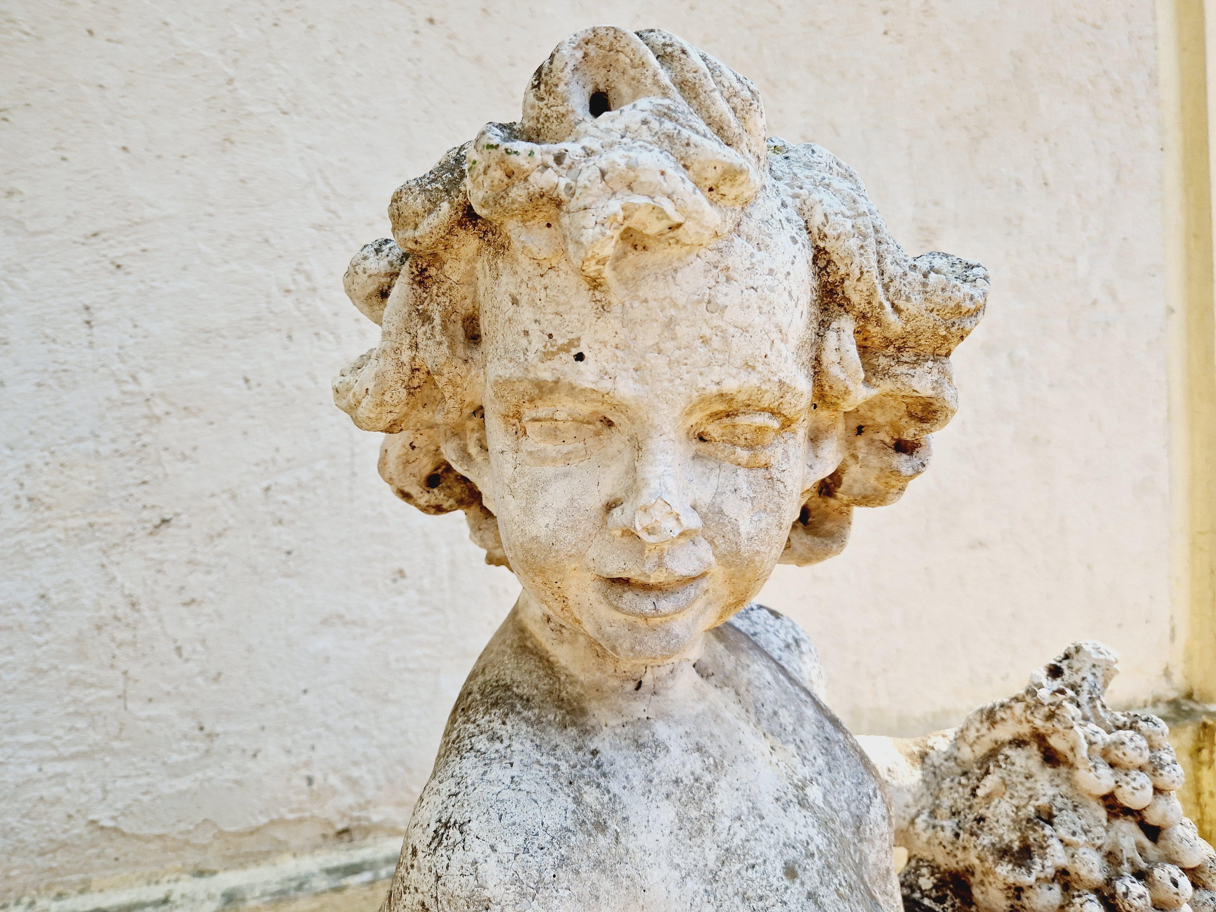 Antique Roman Stone Garden Statue Large Life Size Bacchus Sculpture 4