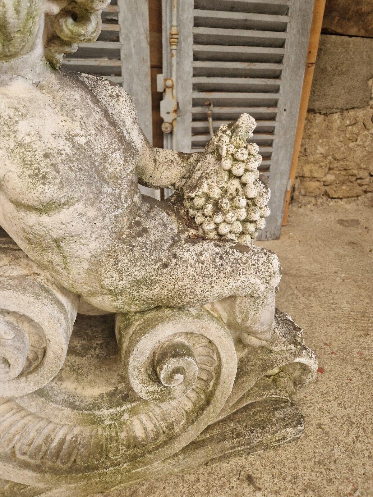 20th Century Antique Roman Stone Garden Statue Large Life Size Bacchus Sculpture