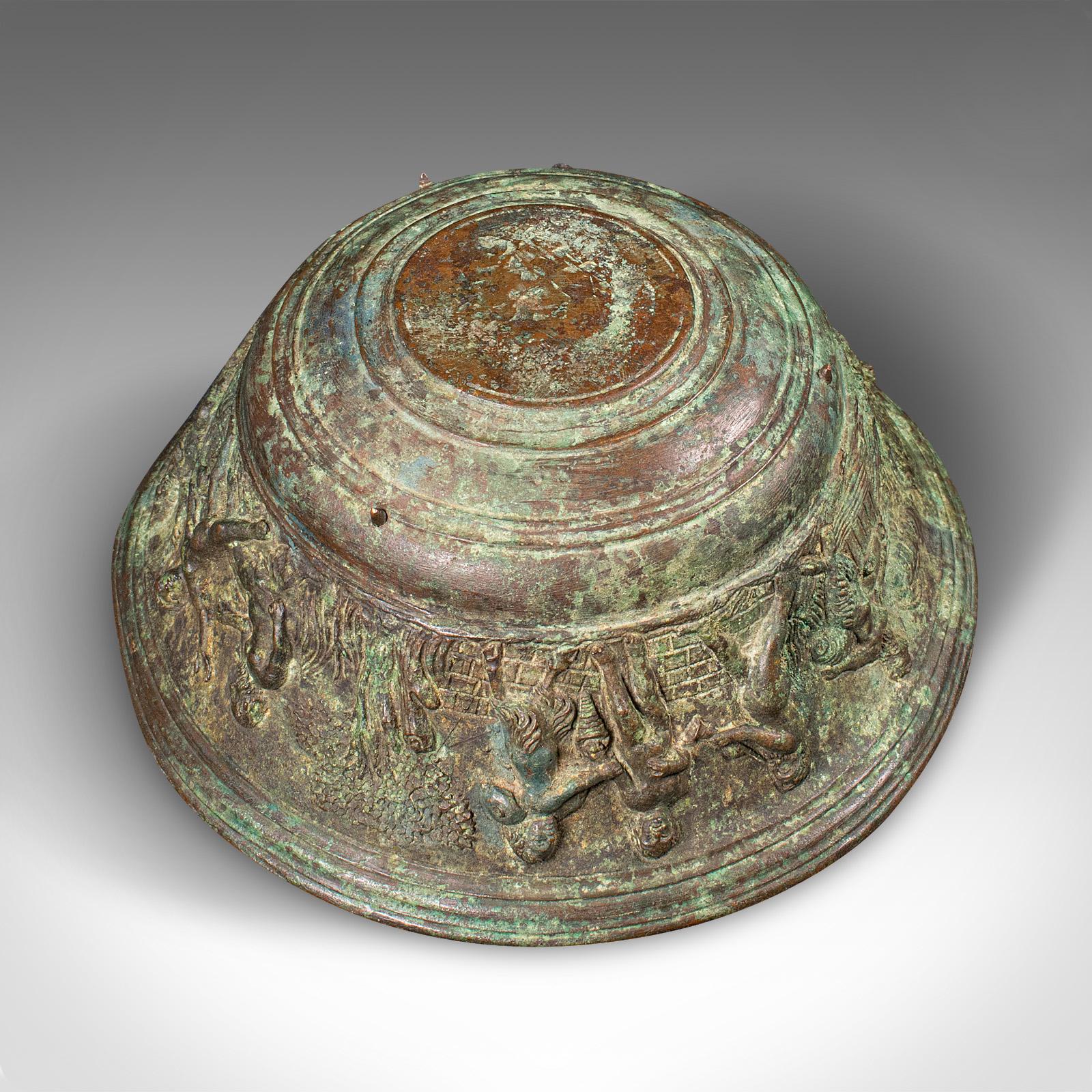 Antique Romanesque Bowl, Italian, Grand Tour, Bronze, Bacchanalian, Victorian For Sale 3