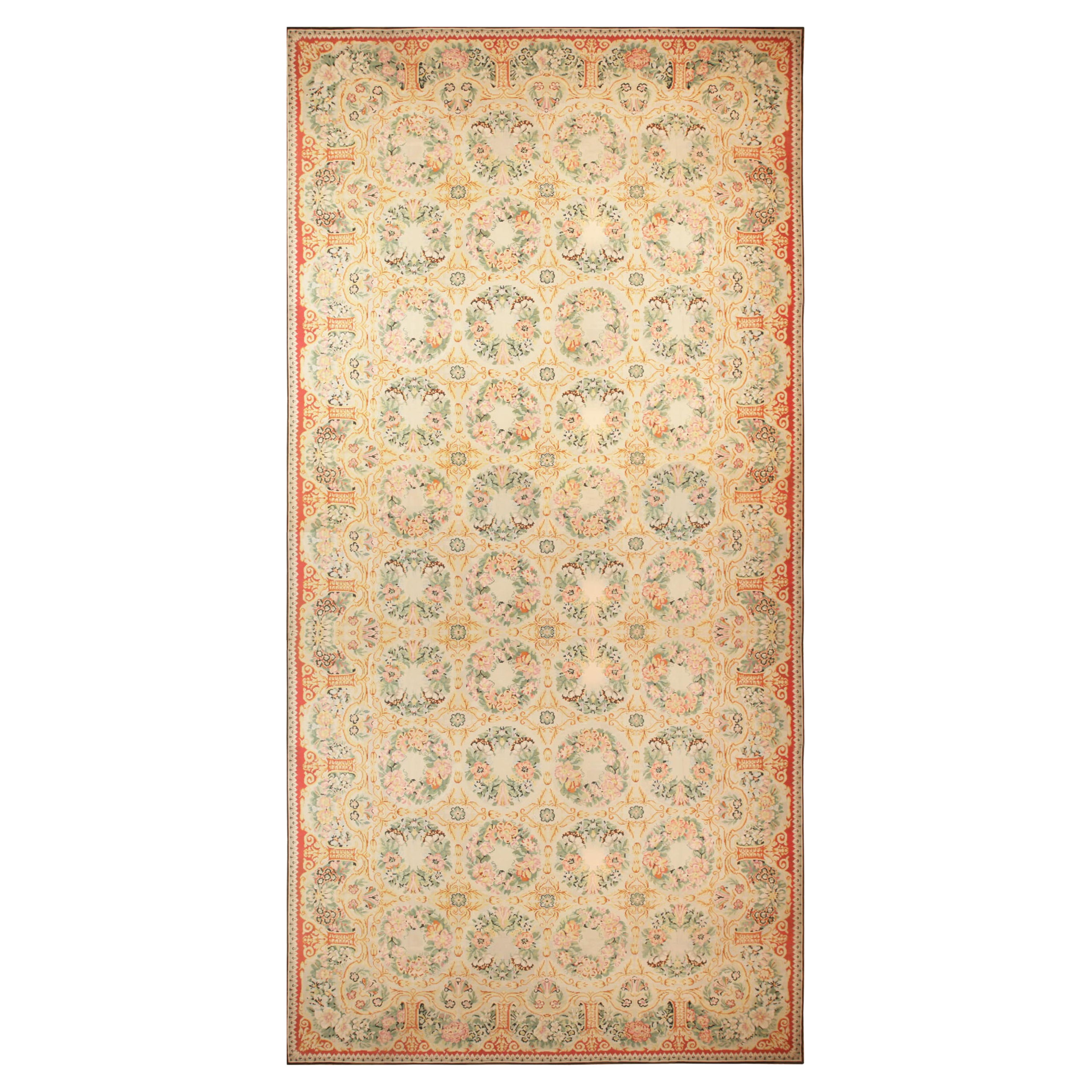 Antiker rumänischer bessarabischer Kelim-Teppich. 17 ft 5 in x 34 ft