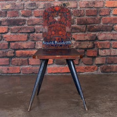 Antique Romanian Folk Art Painted Country Chair