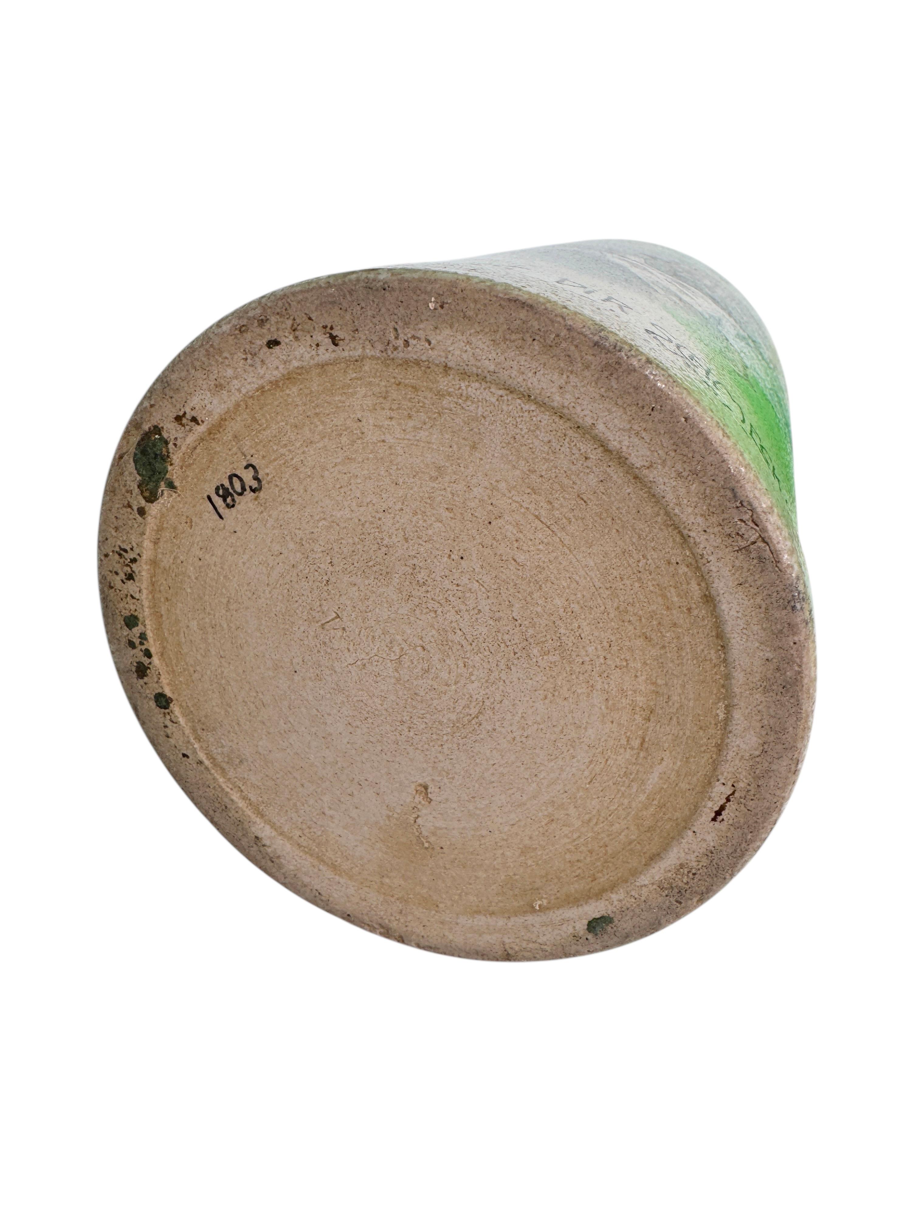 Ancien Stein à bière en grès de 1 litre avec couvercle, Scène romantique, Allemagne, années 1900 en vente 1