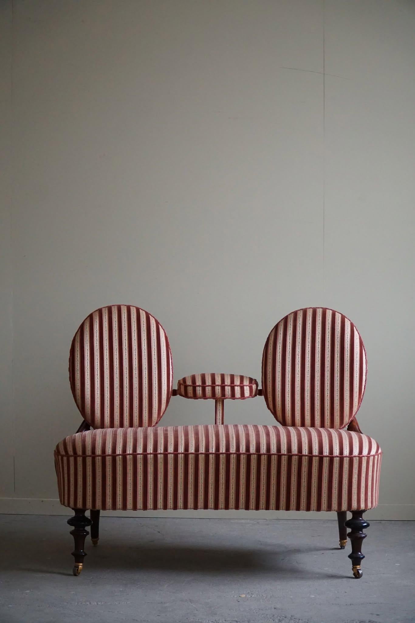 Antique Romantic Two-Seater Sofa, By a Swedish Cabinetmaker, Early 1900s 6
