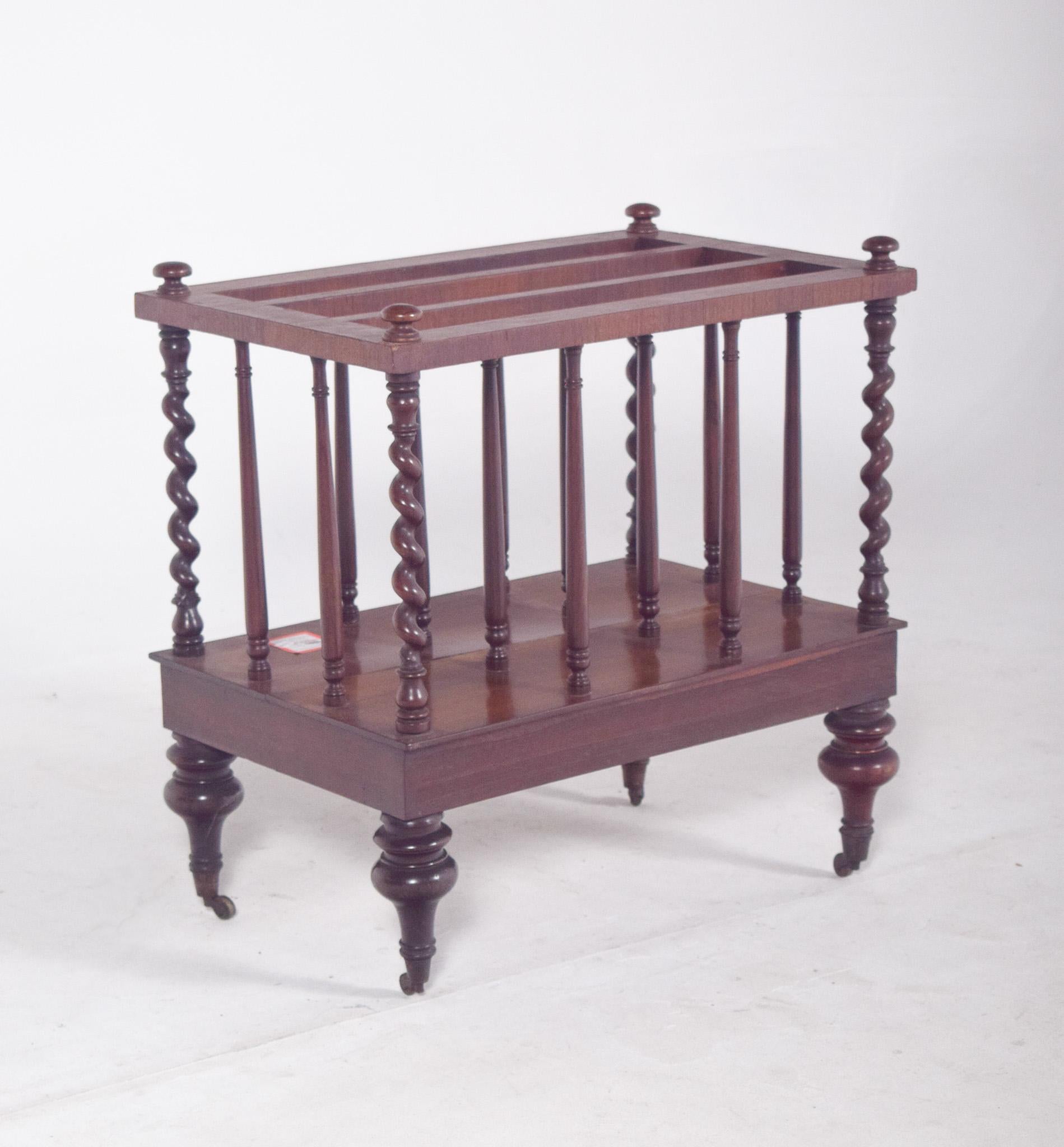 Victorian Antique Romantic Wood Magazine Rack For Sale