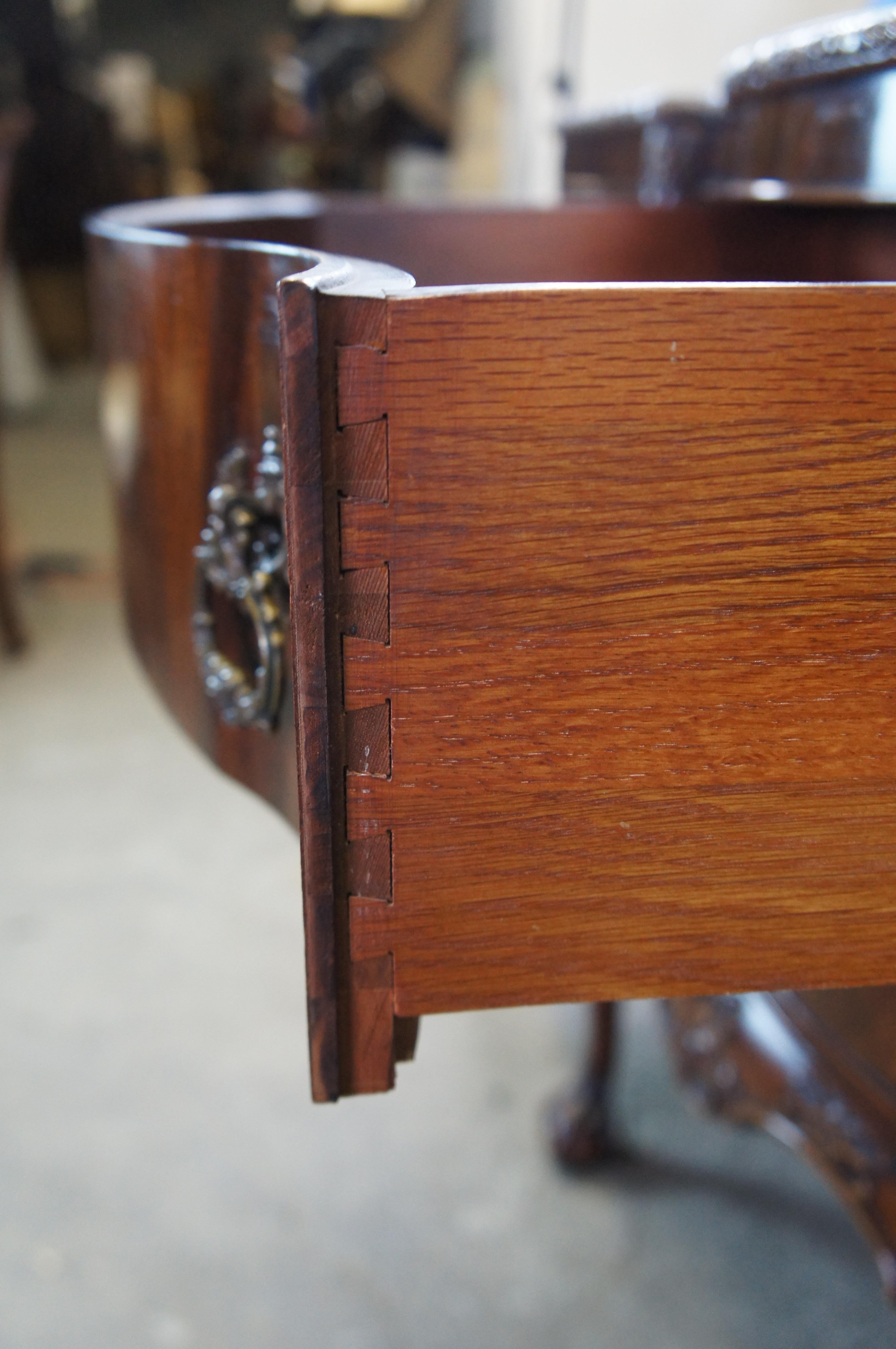 Antiguo Aparador Buffet Romweber Inglés Chippendale Georgiano Caoba Crotch en venta 5