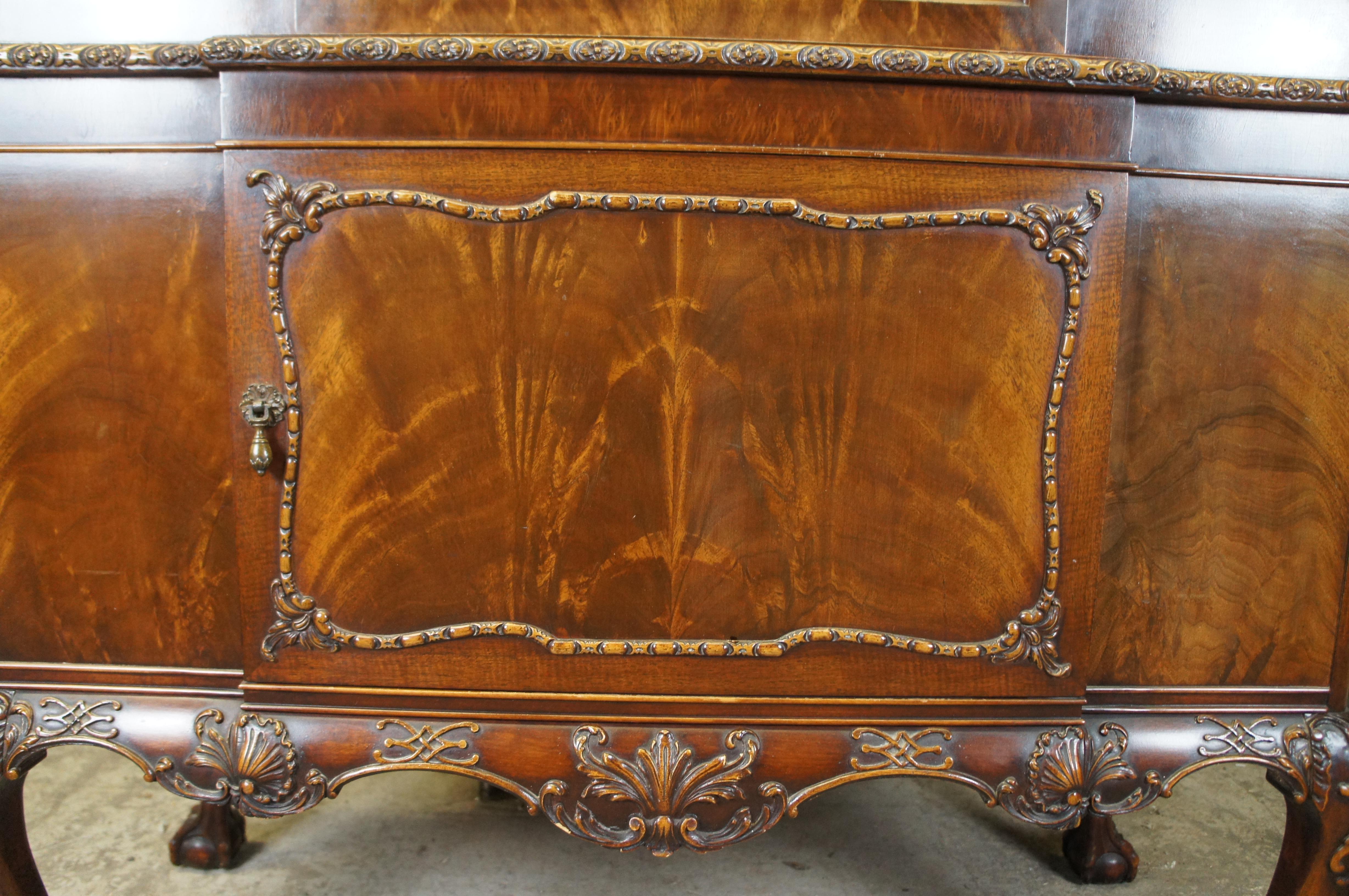 Ancienne vitrine anglaise Chippendale géorgienne en acajou de 78 pouces en vente 2