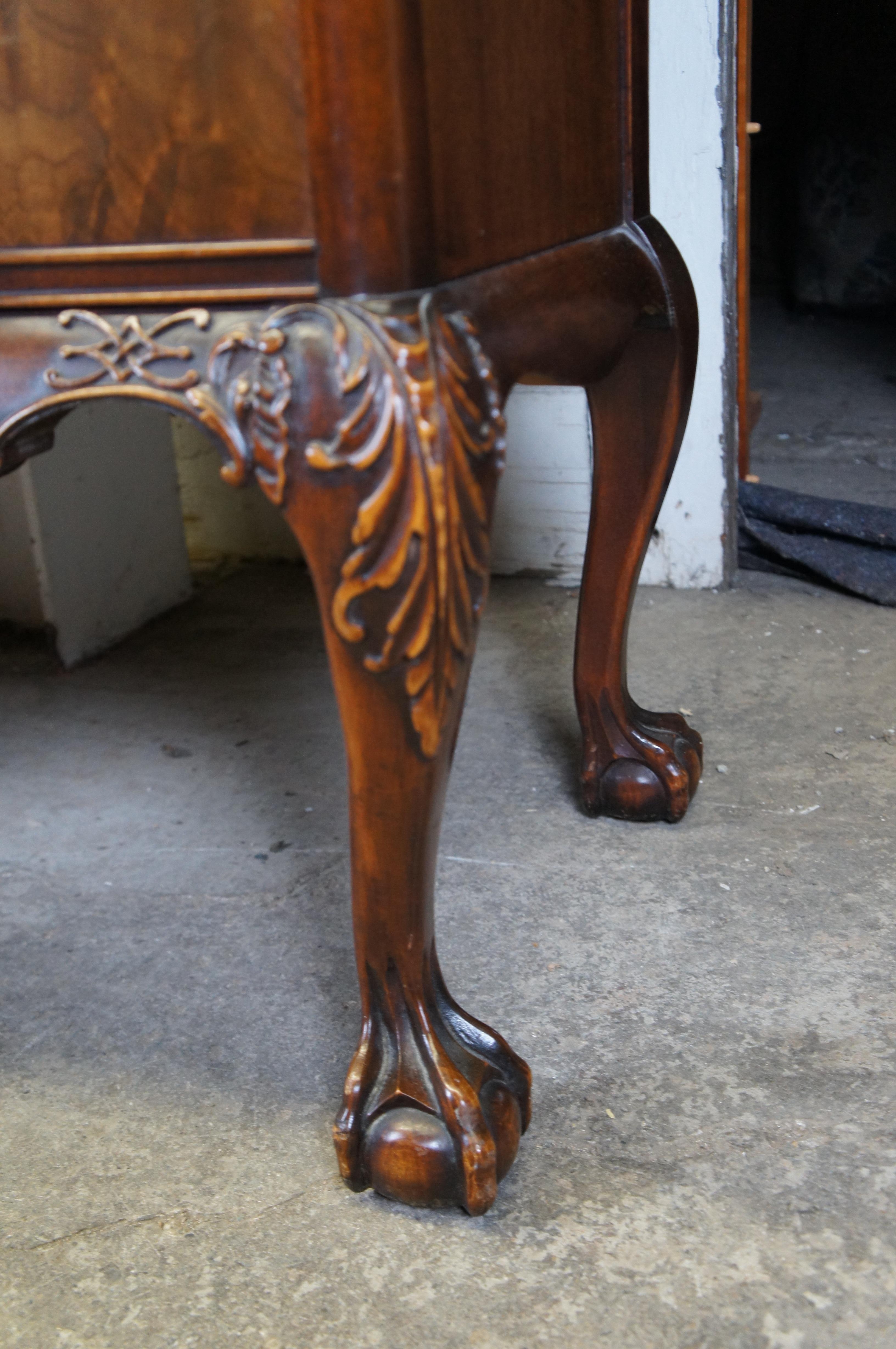 Ancienne vitrine anglaise Chippendale géorgienne en acajou de 78 pouces en vente 3