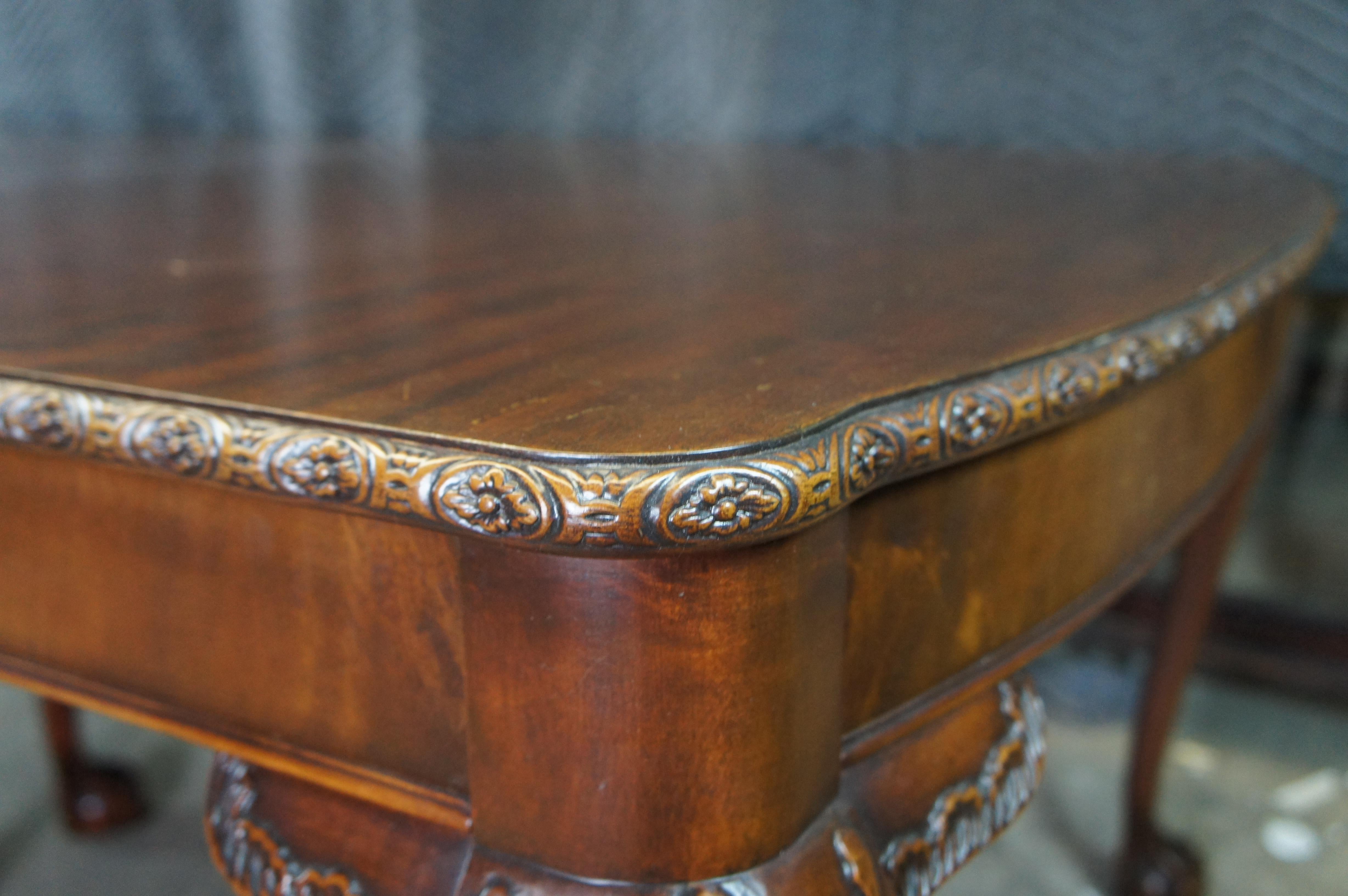 Antique Romweber English Chippendale Georgian Mahogany Extendable Dining Table en vente 5