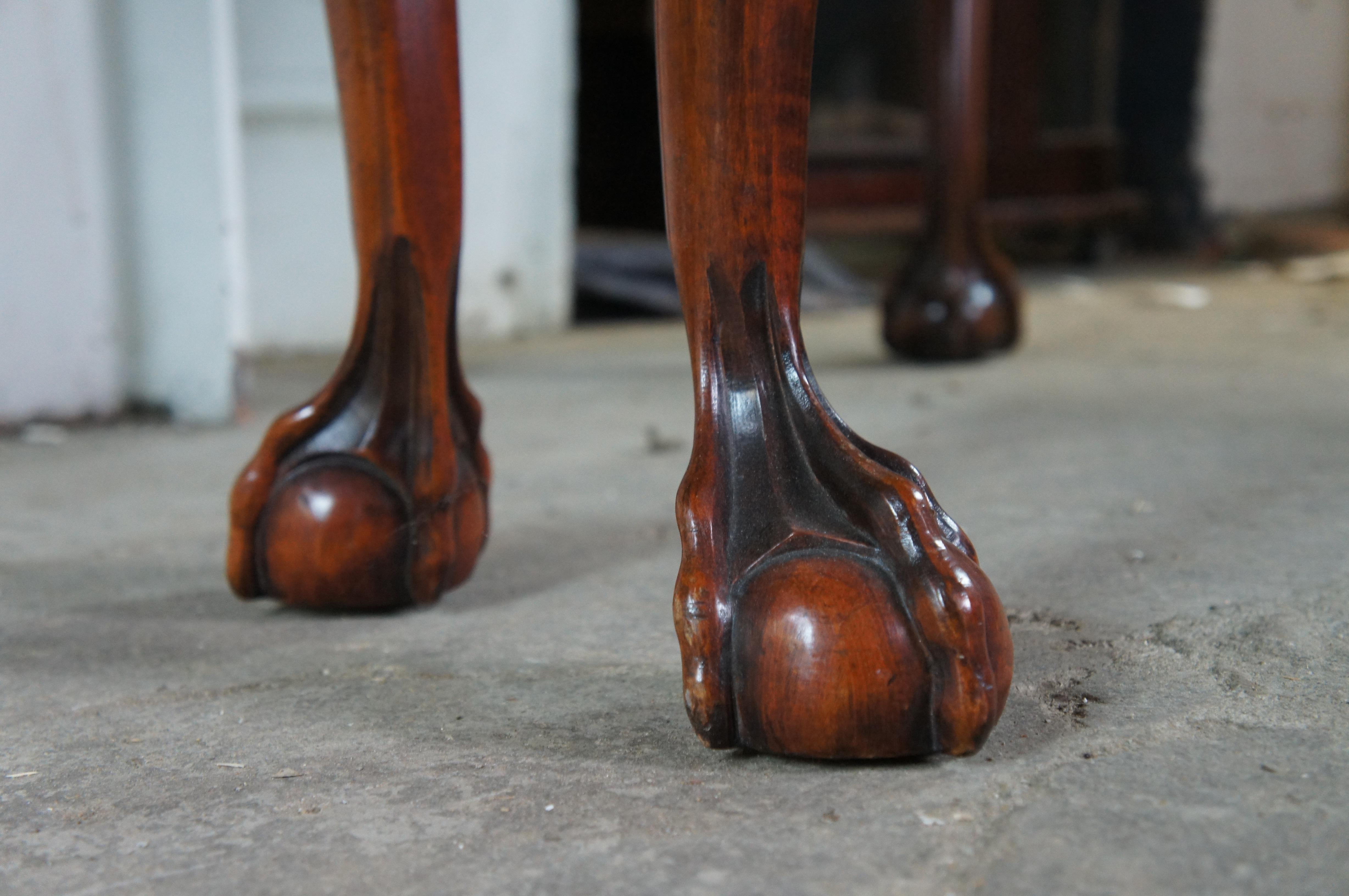Antique Romweber English Chippendale Georgian Mahogany Extendable Dining Table en vente 3