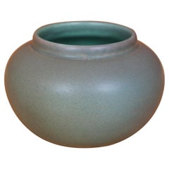 1908 Antique Rookwood VIII Olga Geneva Reed 622 Green Pot Bowl 4.5"