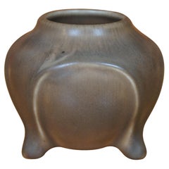 Antique Rookwood 1919 XIX Matte Glaze Footed Cabinet Vase Bowl Compote 3.5"