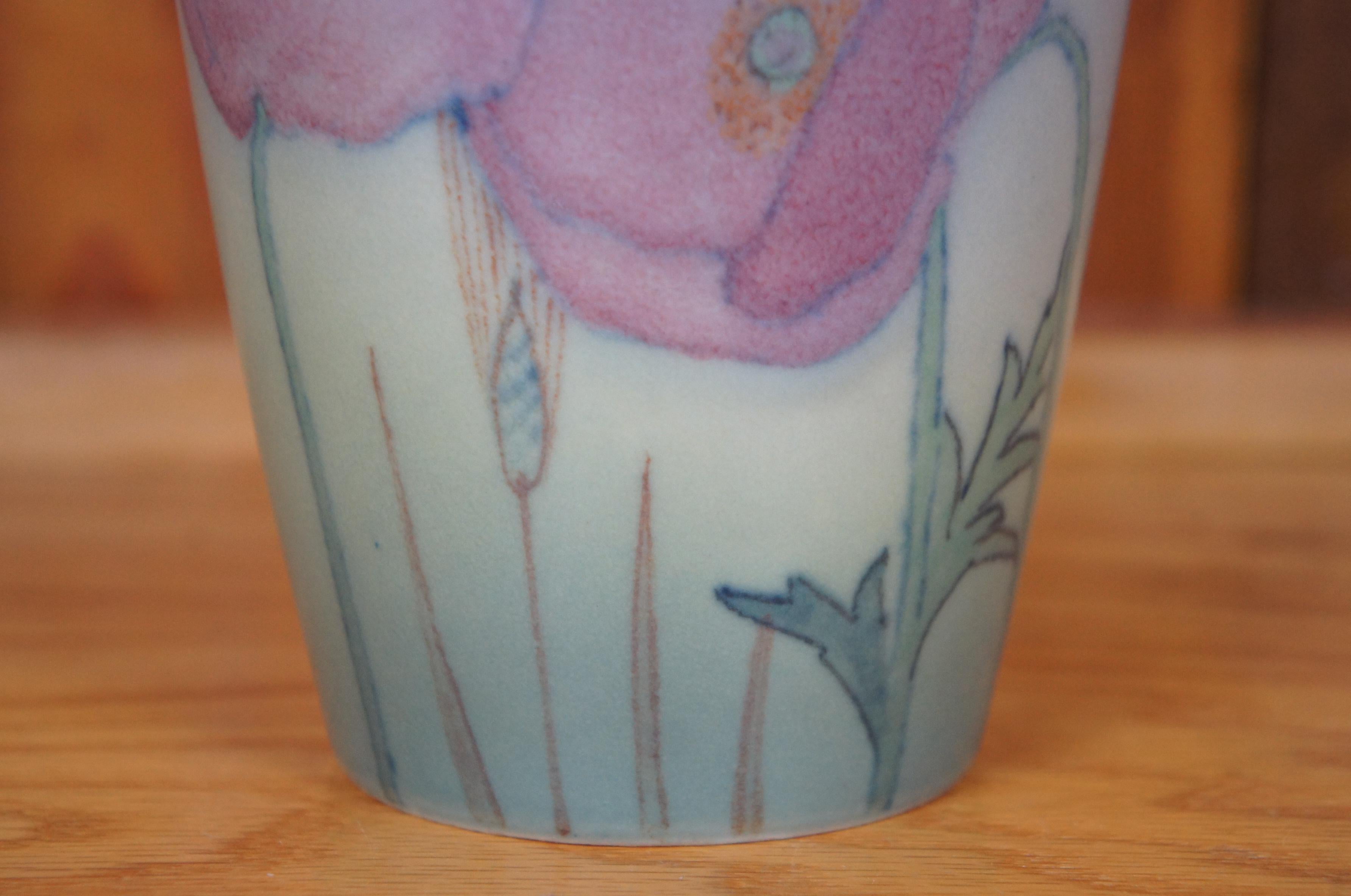 Antique Rookwood 1935 Kataro Shirayamadani Floral Vellum Mantel Urn Vase 9' 4