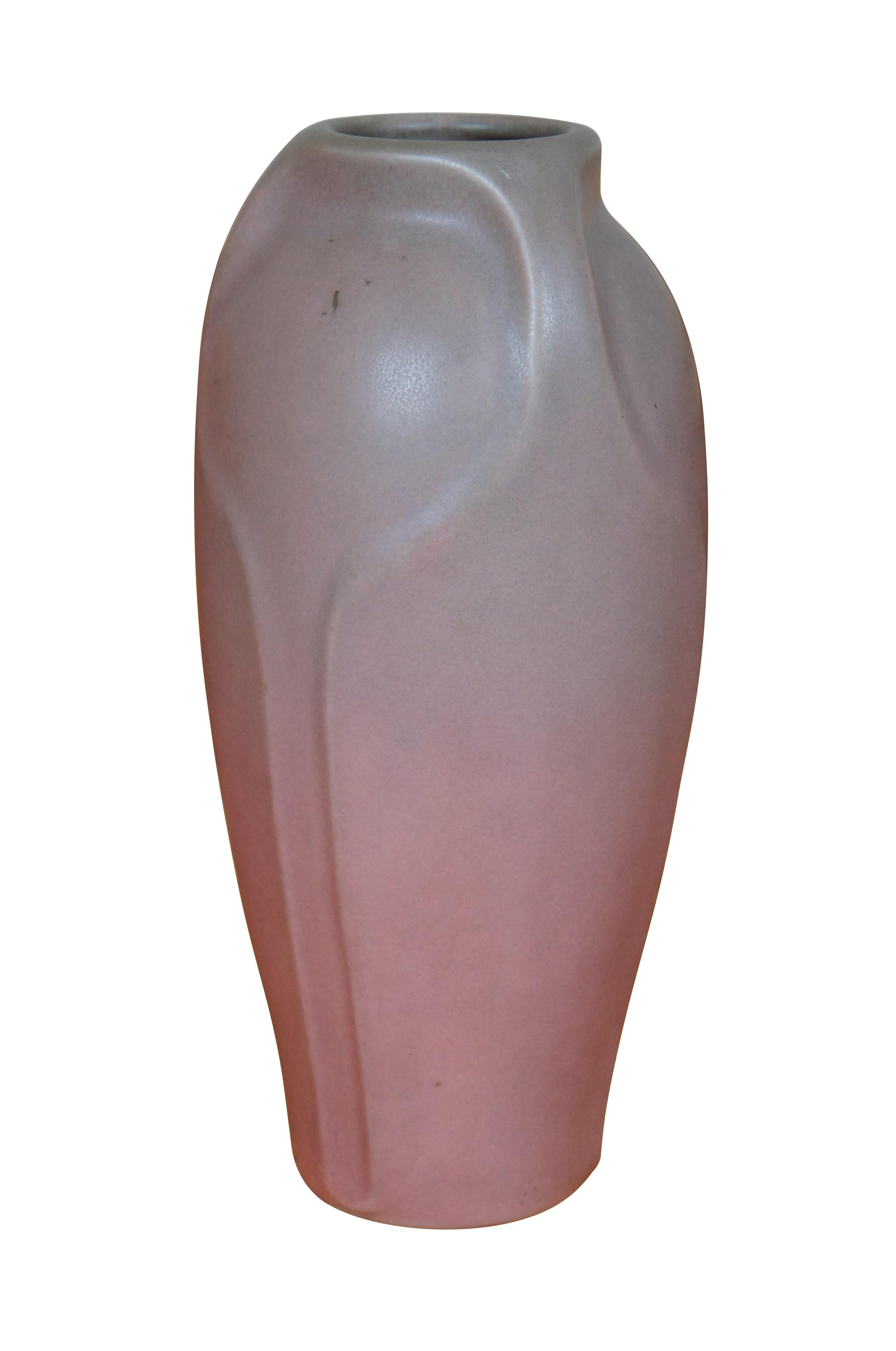 American Antique Rookwood Art Deco 1920 XX Pink Matte Glaze Mantel Vase Urn 10