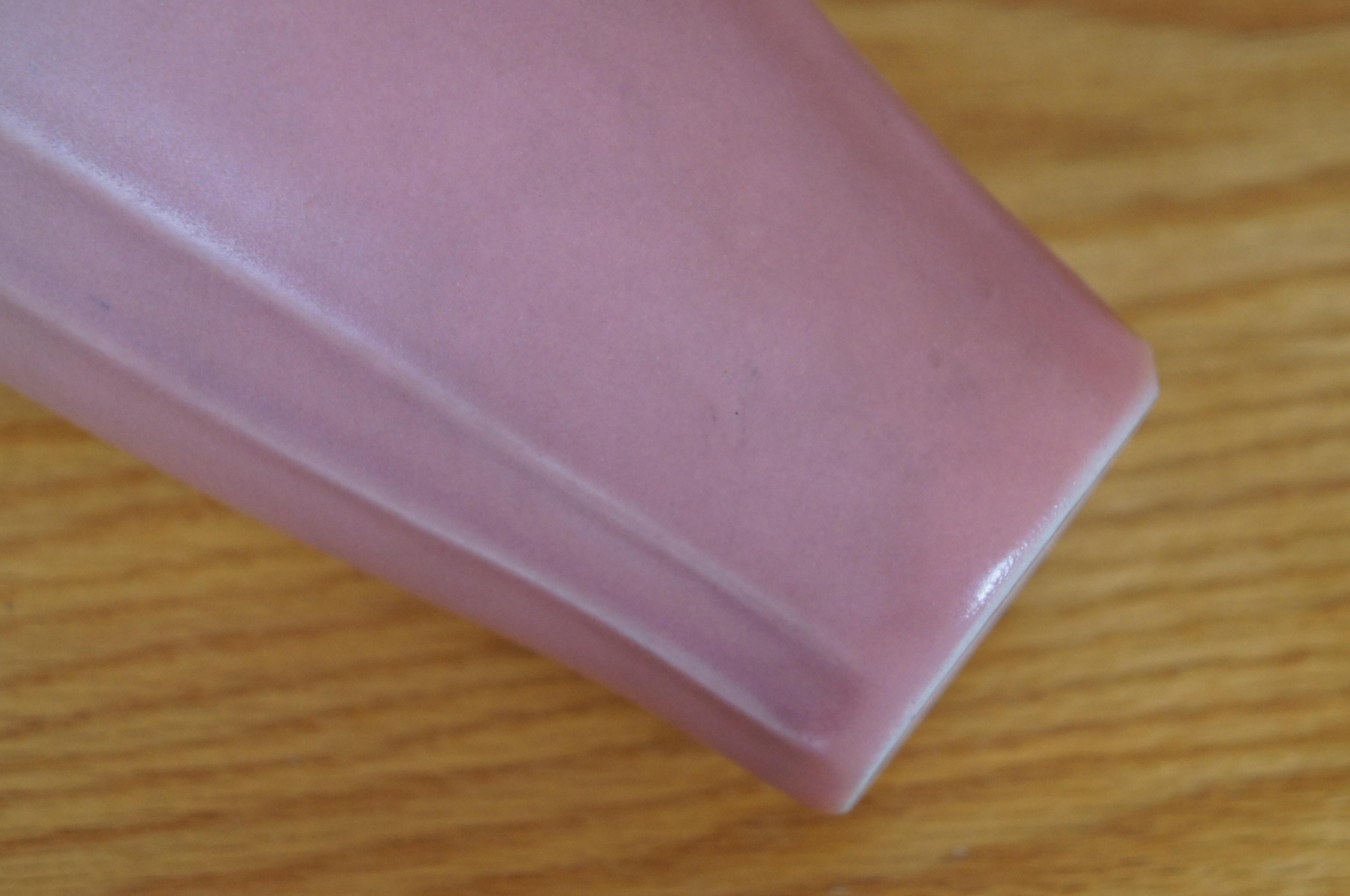 Antique Rookwood Art Deco 1920 XX Pink Matte Glaze Mantel Vase Urn 10