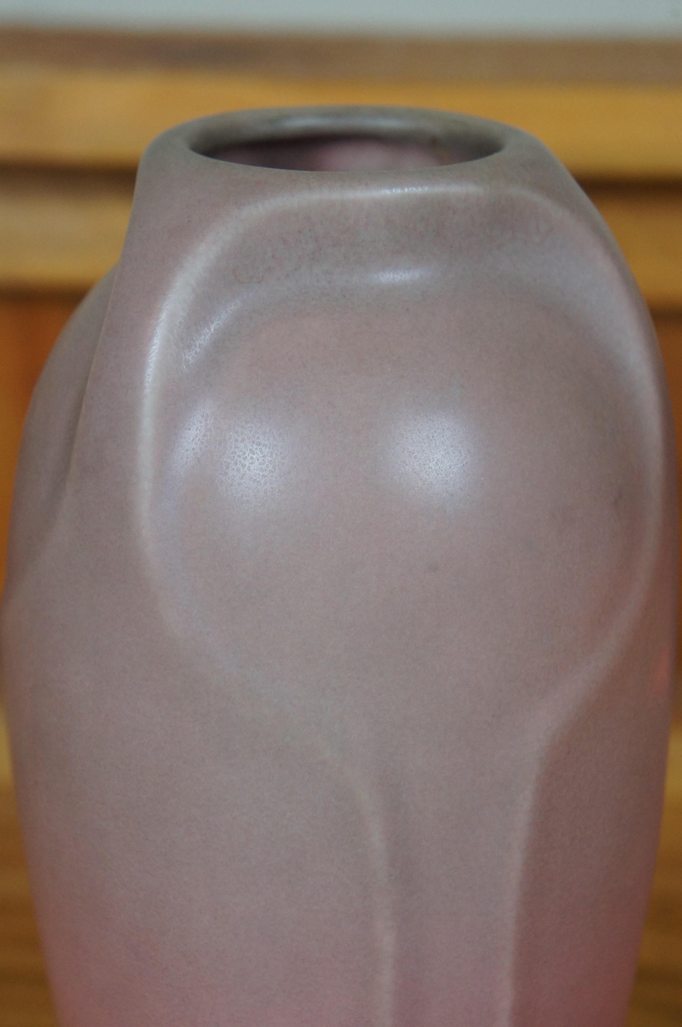 Antique Rookwood Art Deco 1920 XX Pink Matte Glaze Mantel Vase Urn 10