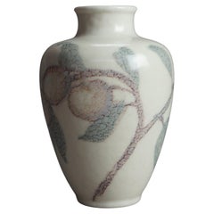 Retro Rookwood Art Pottery Cherry Blossom Vase by Jens Jensen, Dated 1947