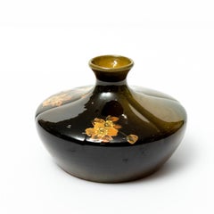 Antique Rookwood Art Pottery Squat Vase with Flowers