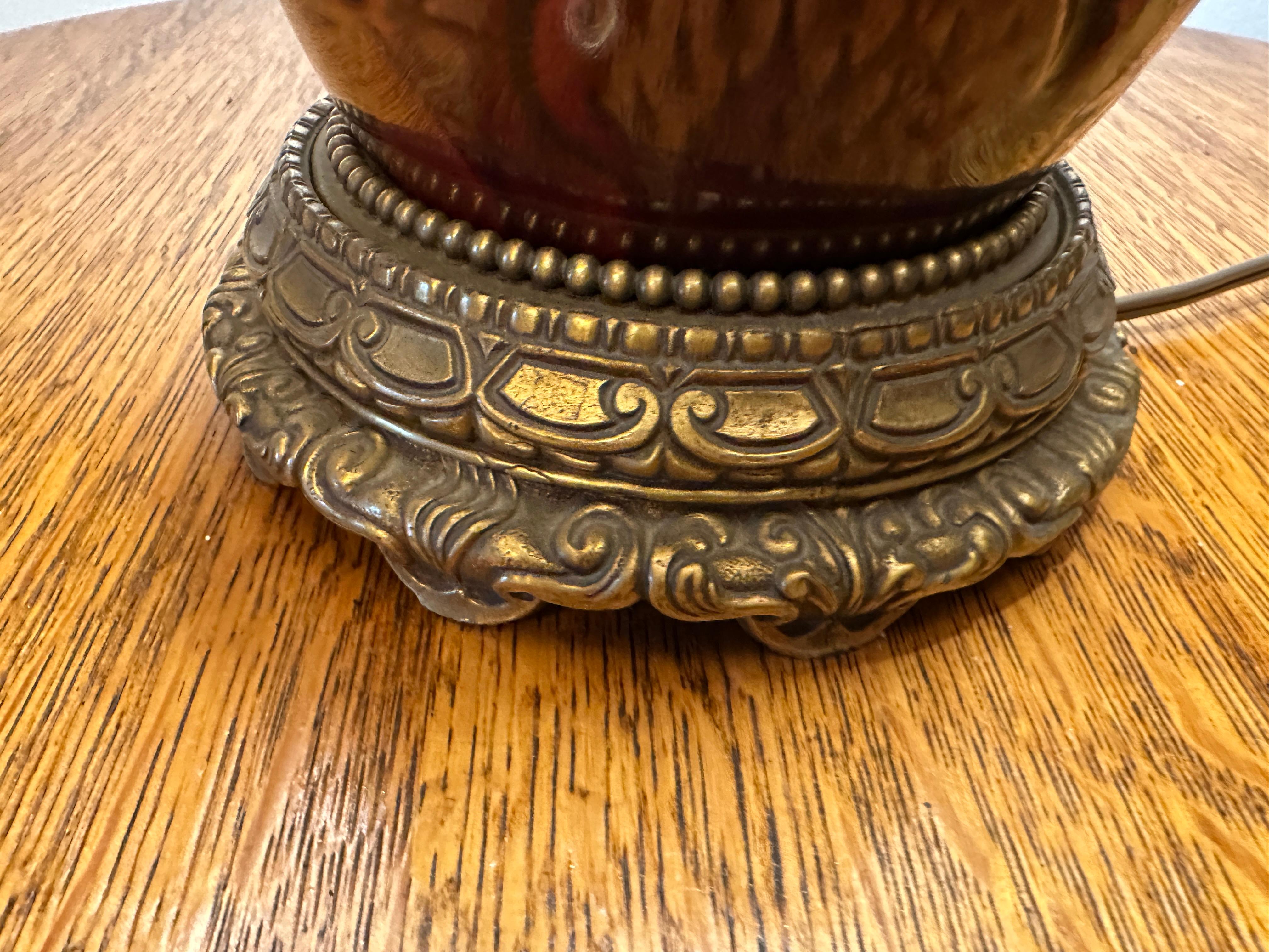 Antique  ROOKWOOD  Lampe de table en poterie d'art avec abat-jour en mica -  VENTE à 30 %  W5626 en vente 8