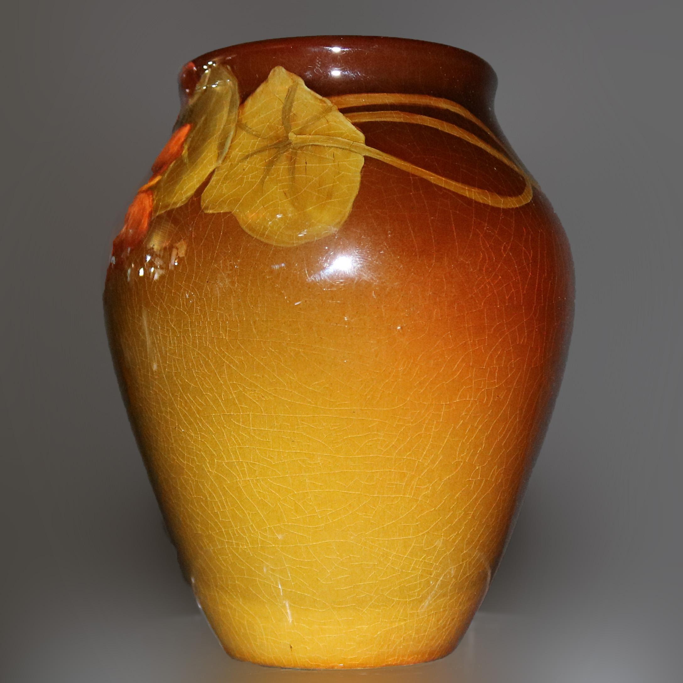 Antique Rookwood Artist Signed Sallie Toohey Standard Art Pottery Vase, 1903 In Good Condition In Big Flats, NY