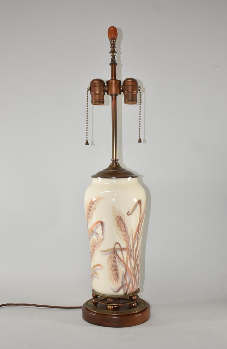 Antique Rookwood Pottery Two Socket Table Lamp Wheat Designs XXXVIII ...