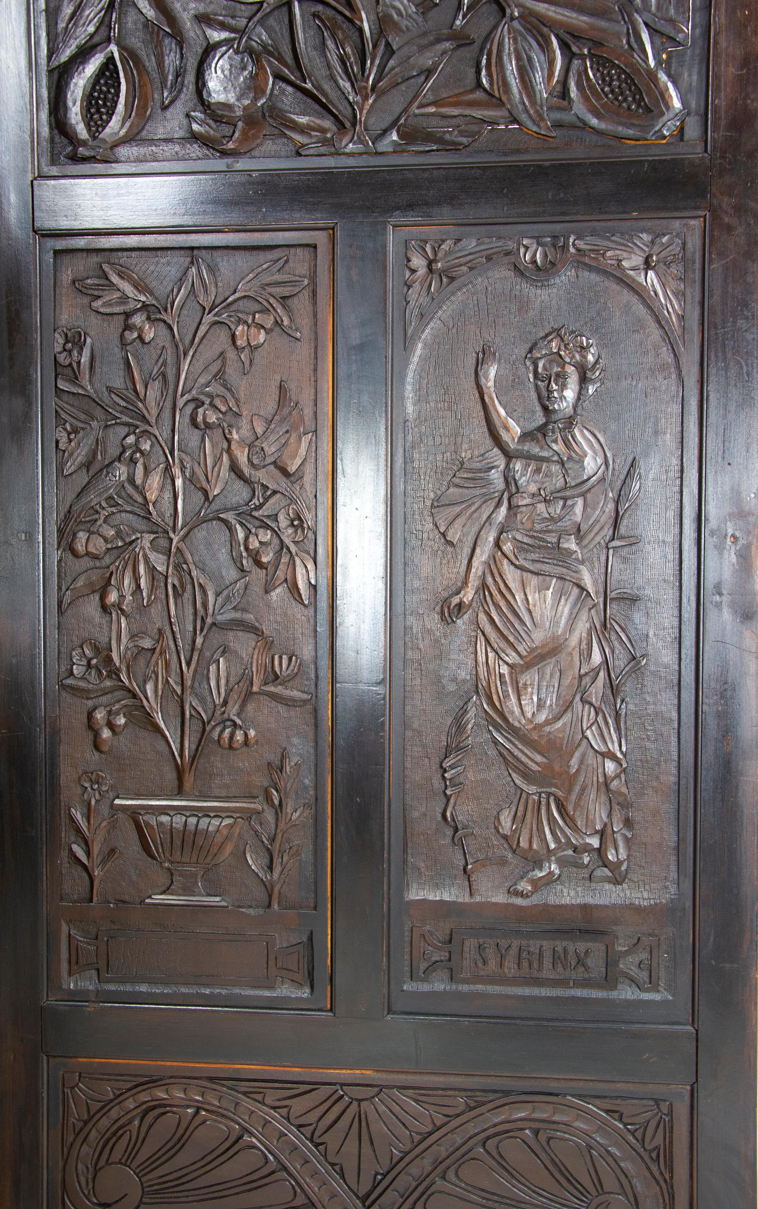 Antique Room Divider, Privacy Screen, Carved Partition, Scotland 1903, B1161 In Good Condition In Vancouver, BC