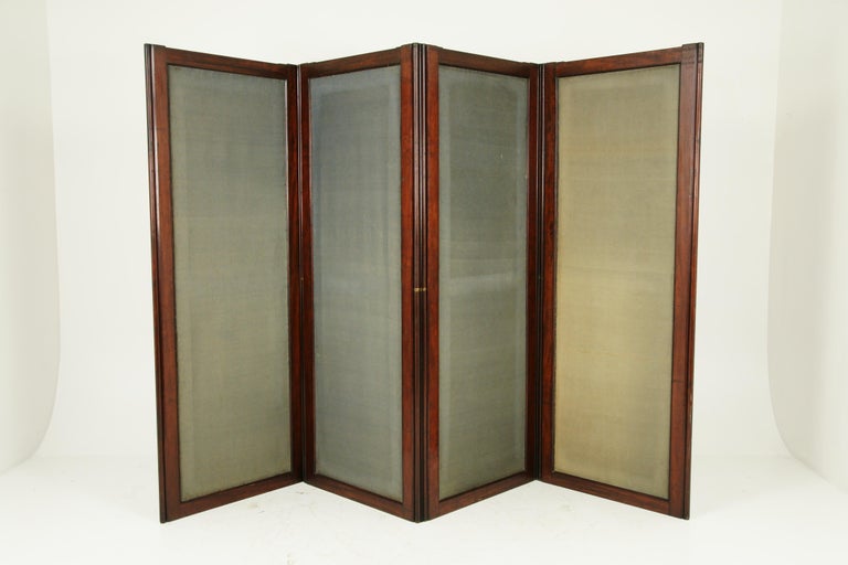 Antique Room Divider, Privacy Screen, Folding Screen, Scotland, 1880