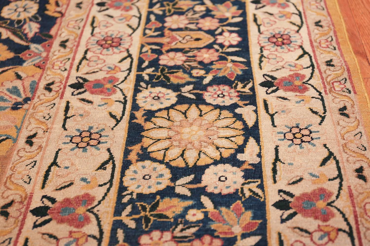 Antique Room Size Diamond Design Persian Kerman Rug In Excellent Condition In New York, NY