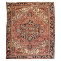 9 x 12 Antique Room Size Heriz Rug