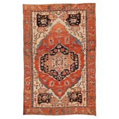 Antique Room Size Heriz Serapi Rug