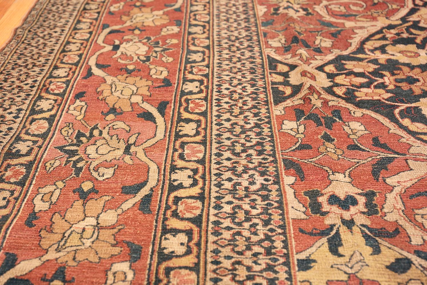 Wool Antique Room Sized Persian Khorassan Carpet. Size: 9 ft 9 in x 12 ft 