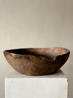 Antique Root Bowl, Wabi Sabi Style, Scandinavia 1800s